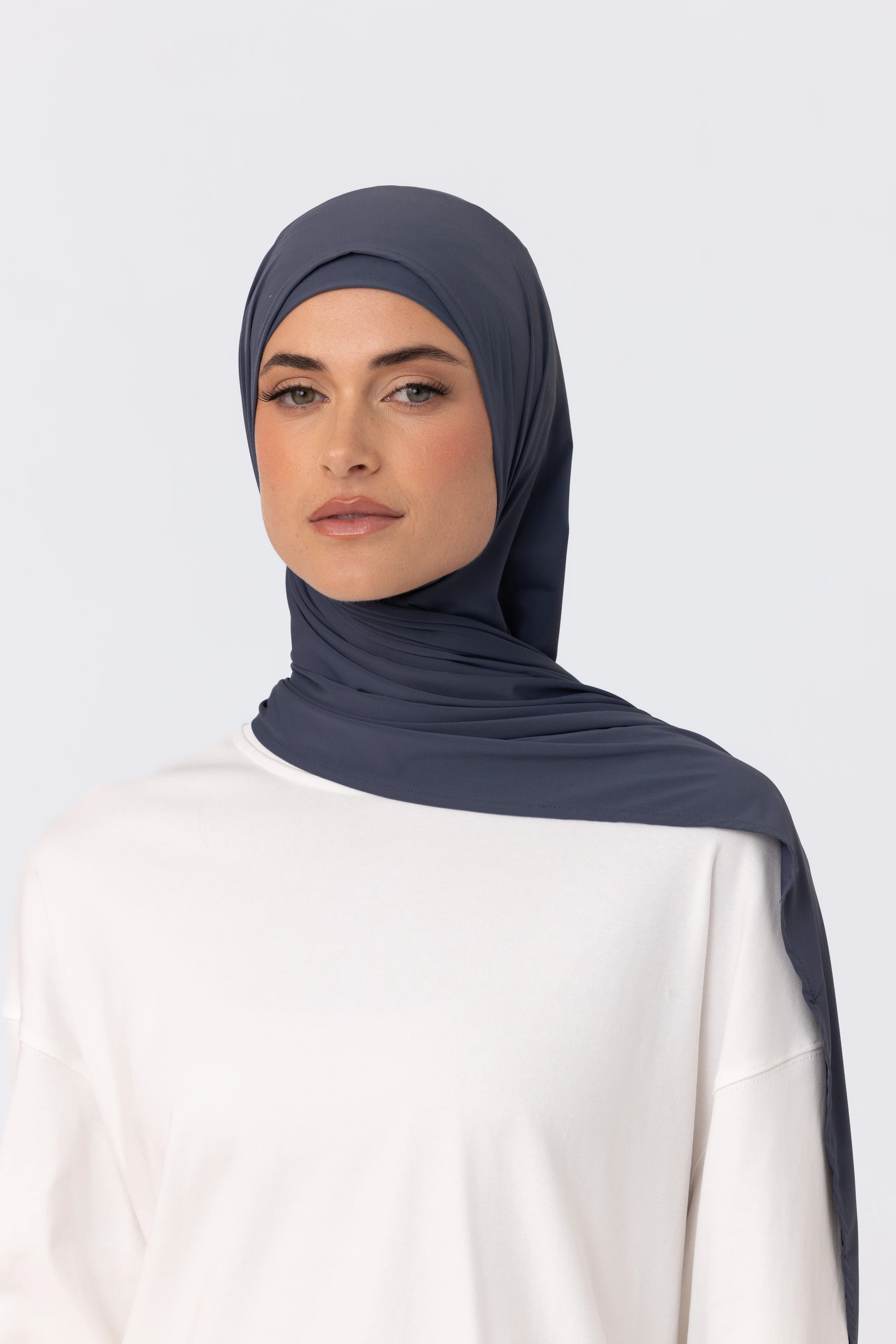 Active Instant Wrap Hijab - Charcoal - Image 3