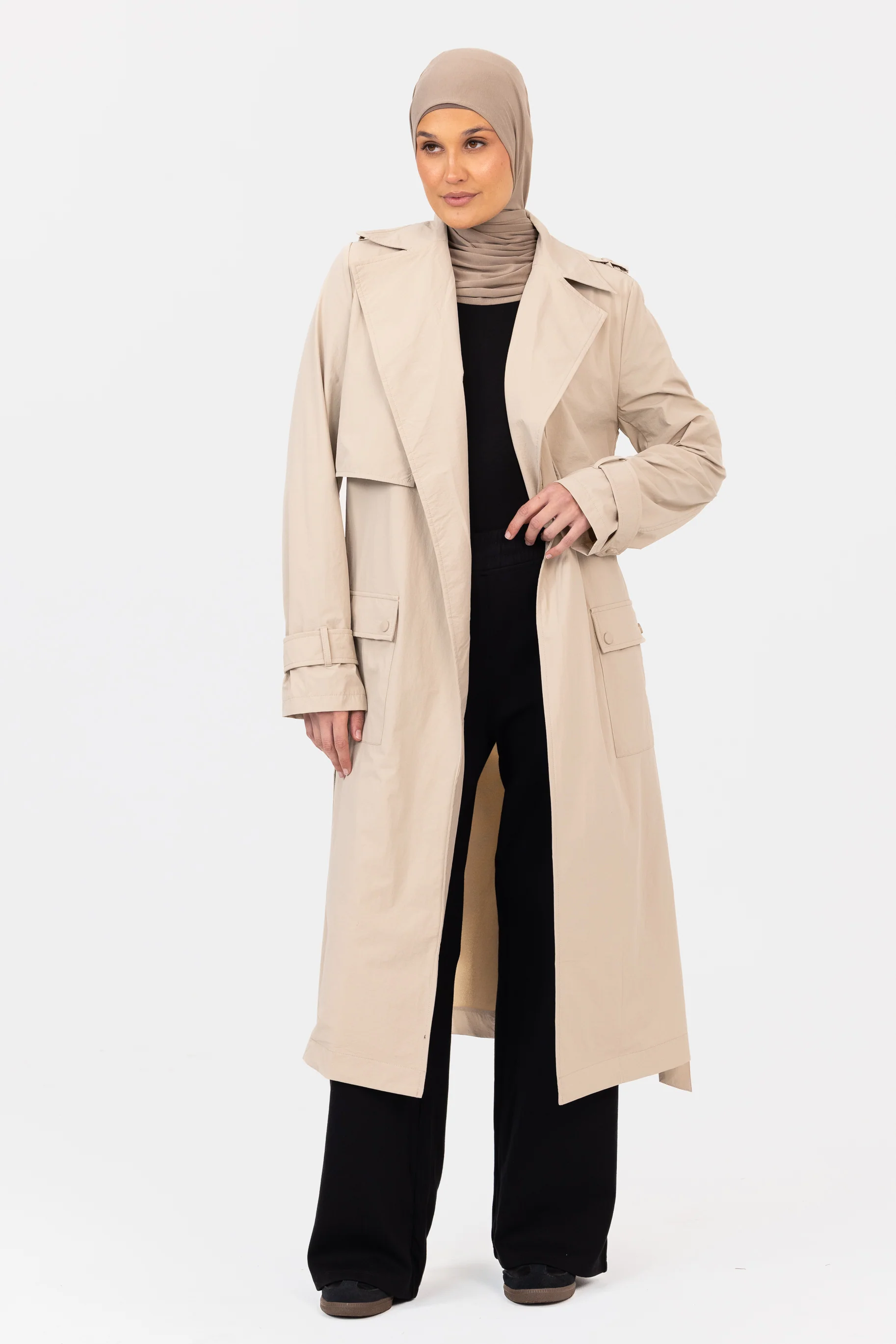 Active Trench Coat - Stone - Image 3