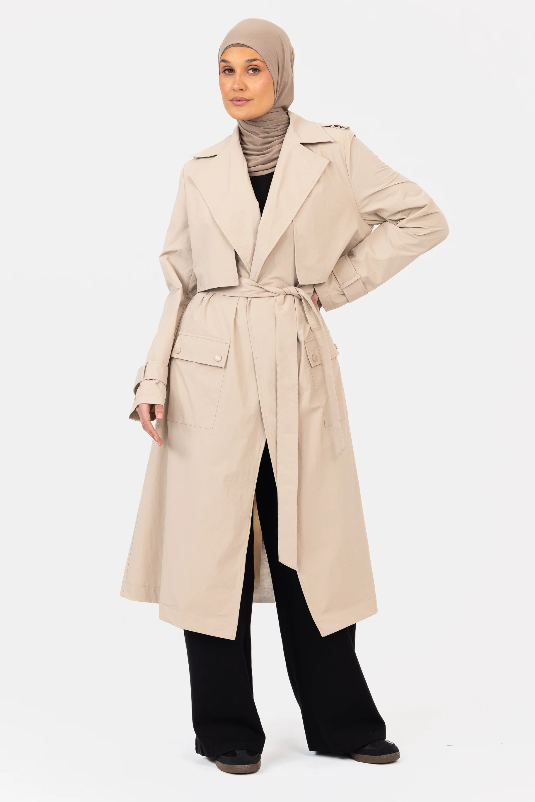 Active Trench Coat - Stone - Image 4