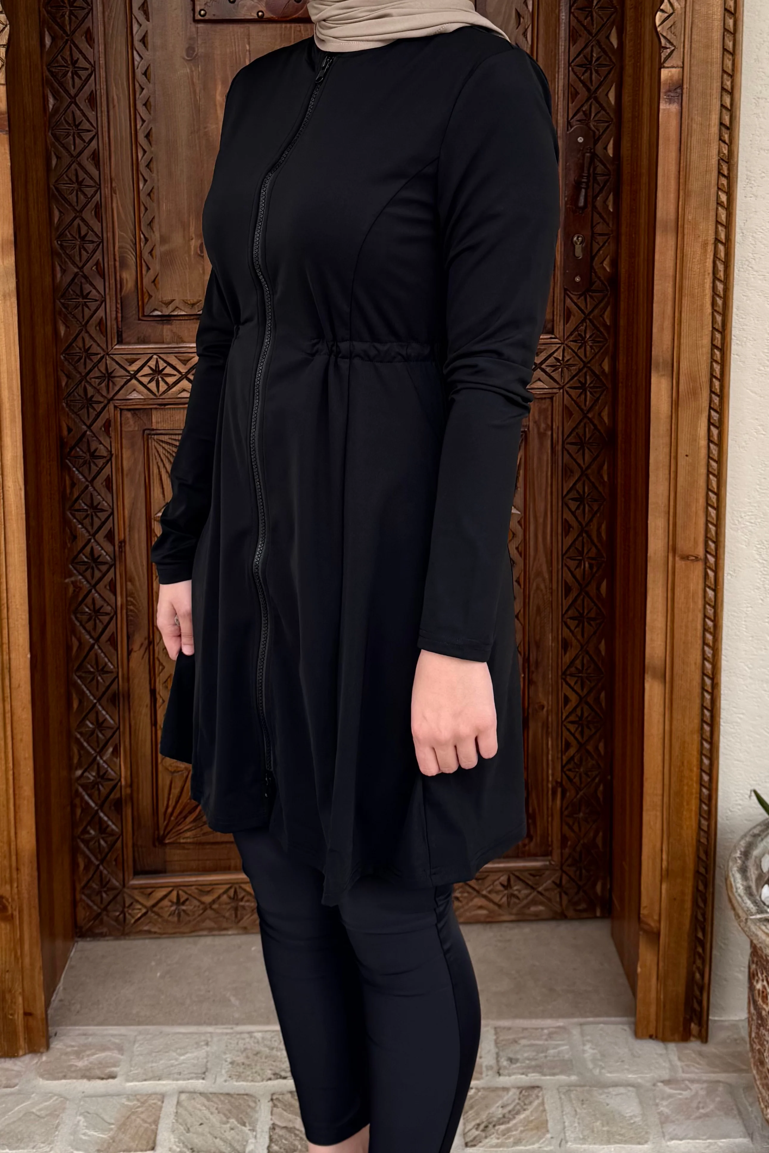 Aleppo Swim Midi Tunic - Black - Image 3