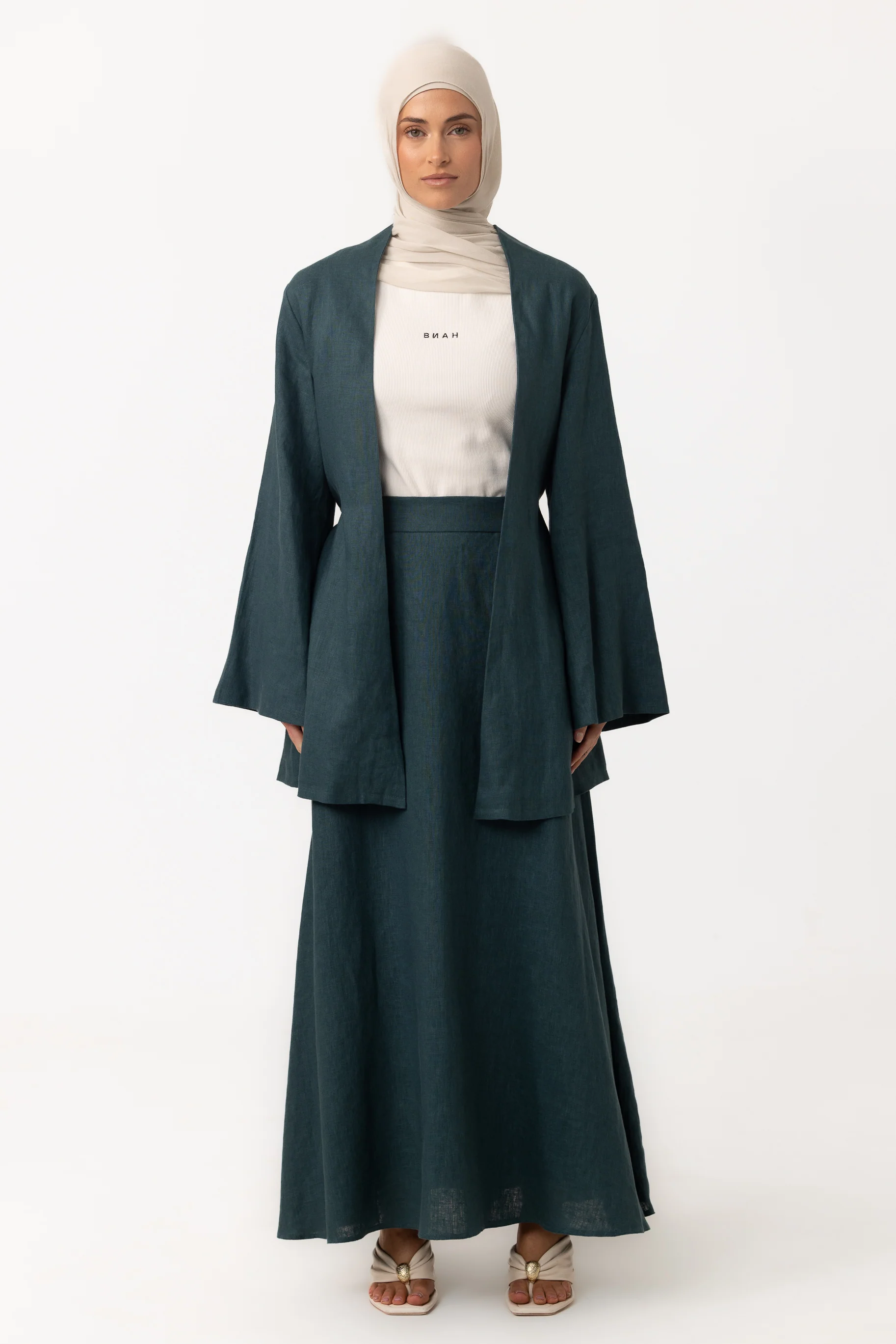 Anaya A Line Skirt - Teal - Image 2