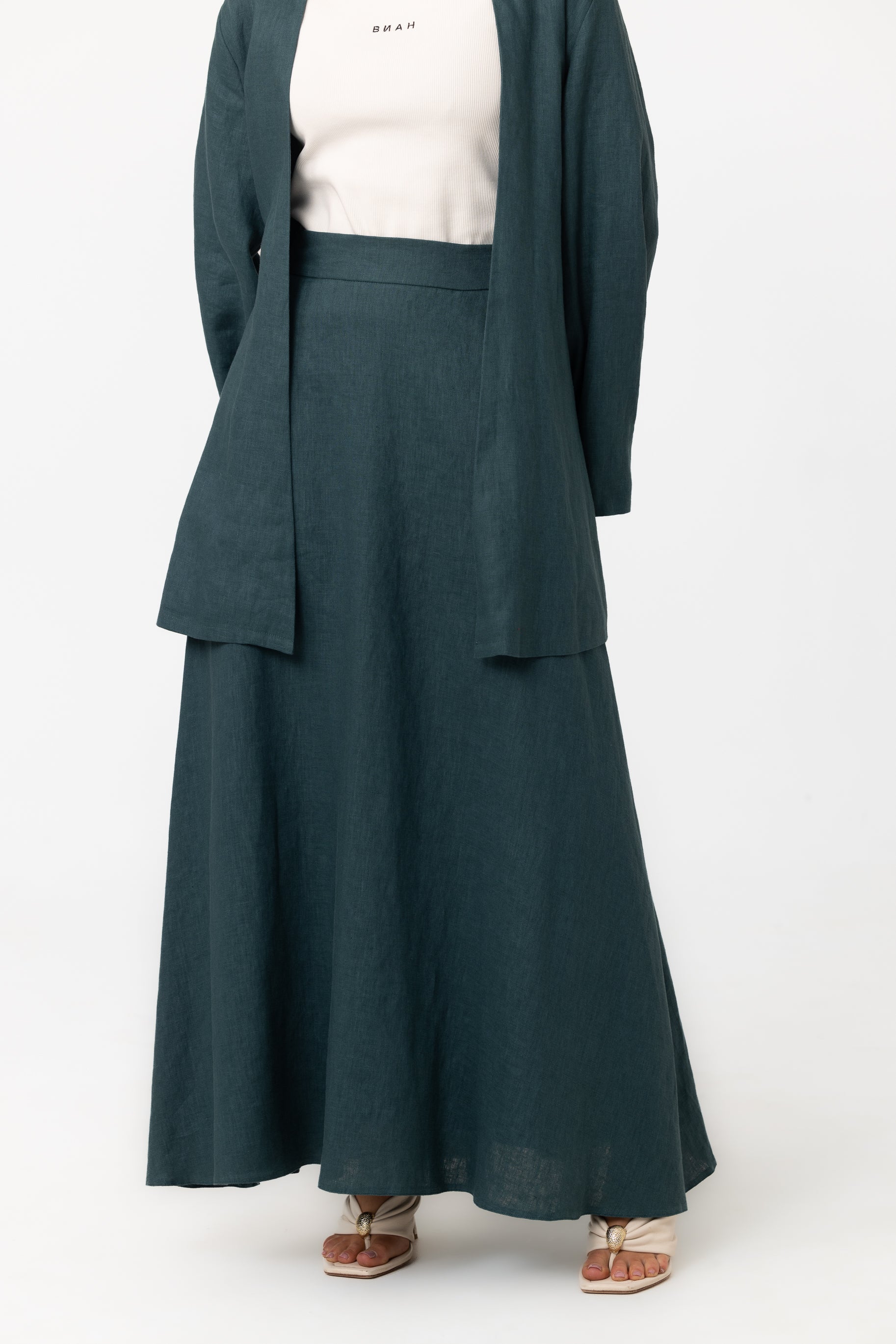 Anaya A Line Skirt - Teal - Image 3