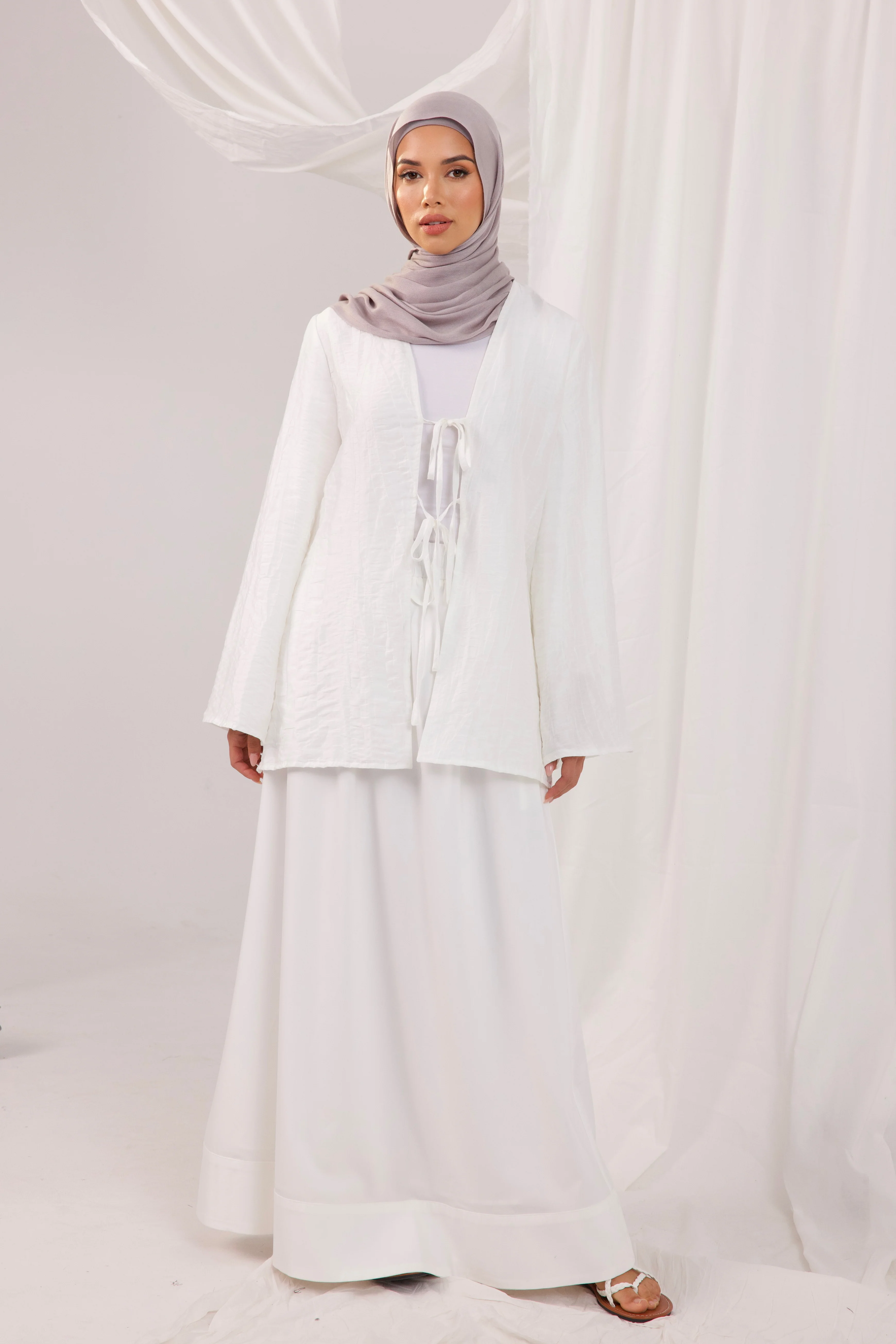 Arabella Tie Up Top - White - Image 3
