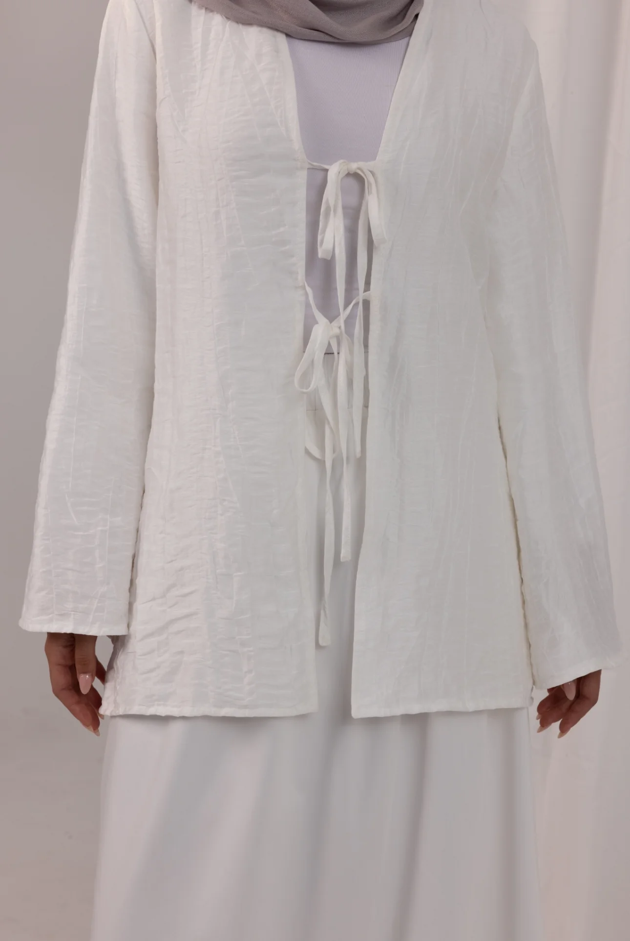 Arabella Tie Up Top - White - Image 4
