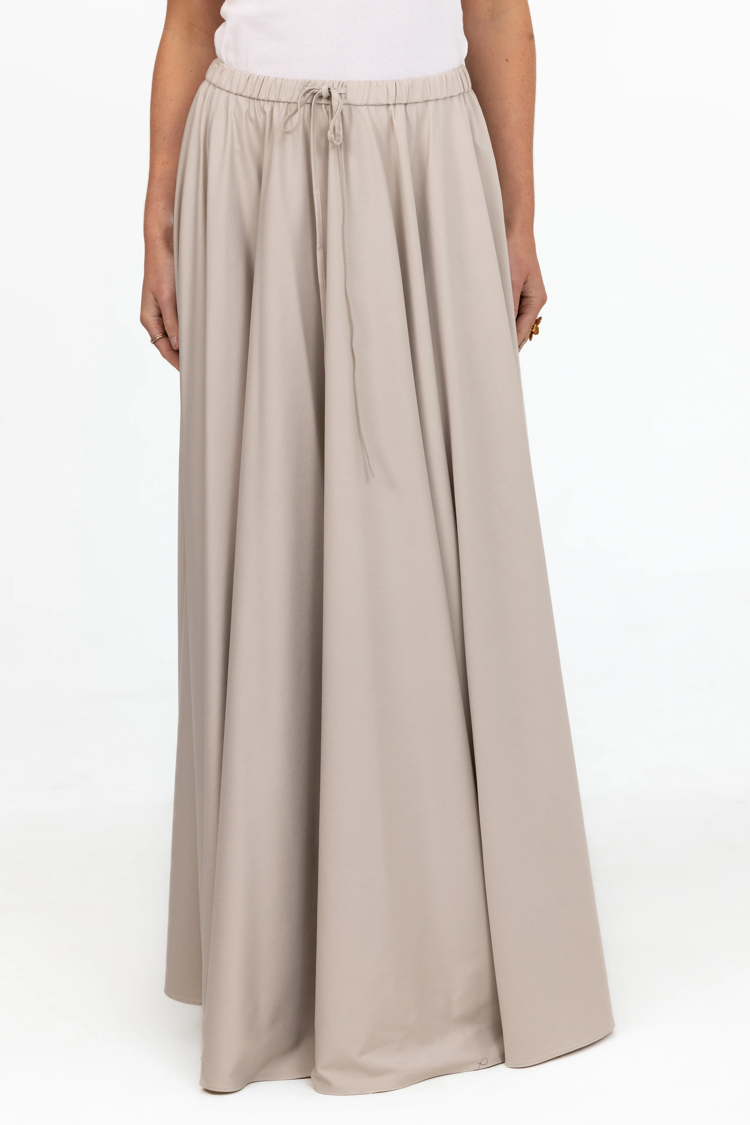 Azrina Drawstring Skirt - Beige - Image 3