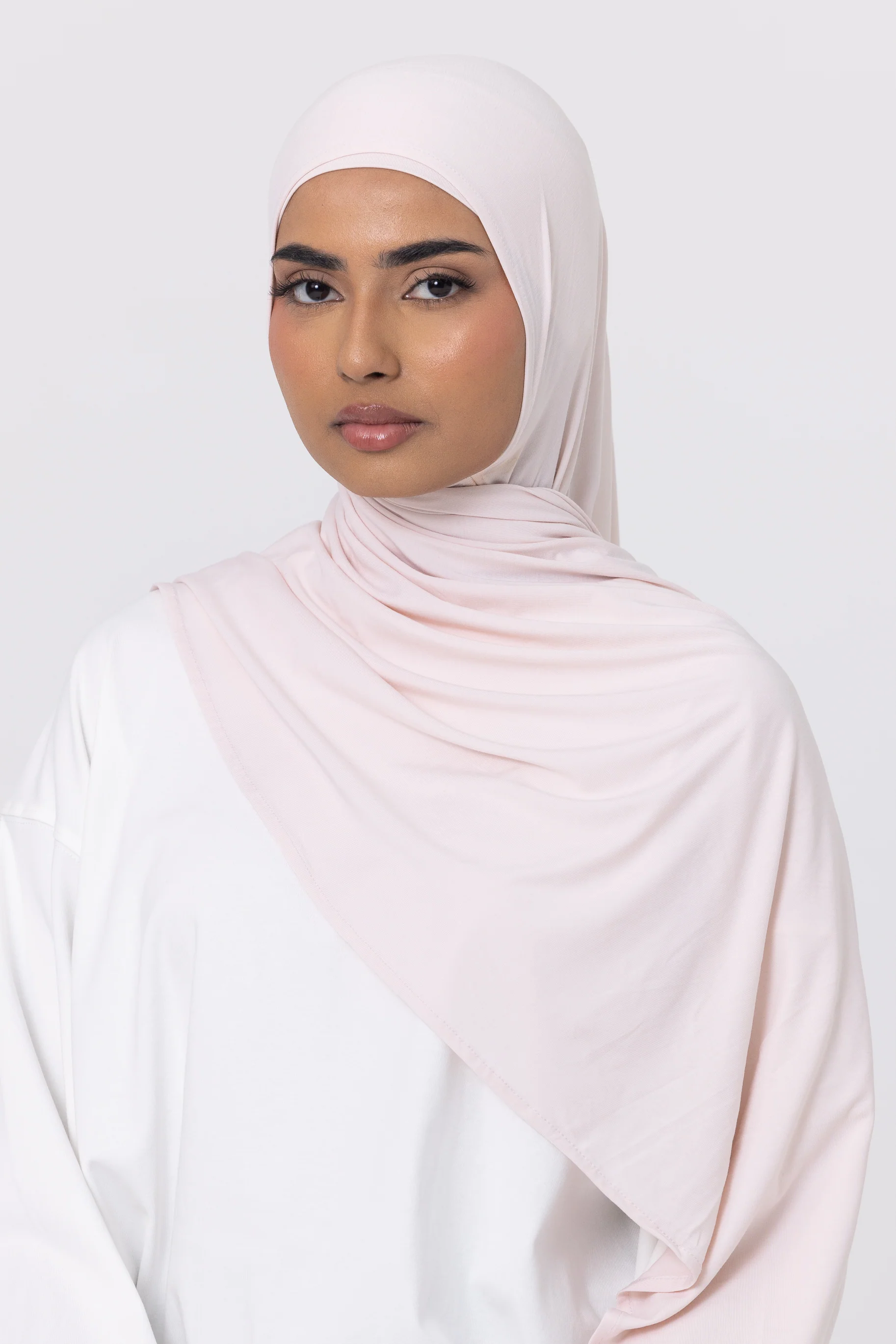 Bamboo Jersey Hijab Set - Rosewater