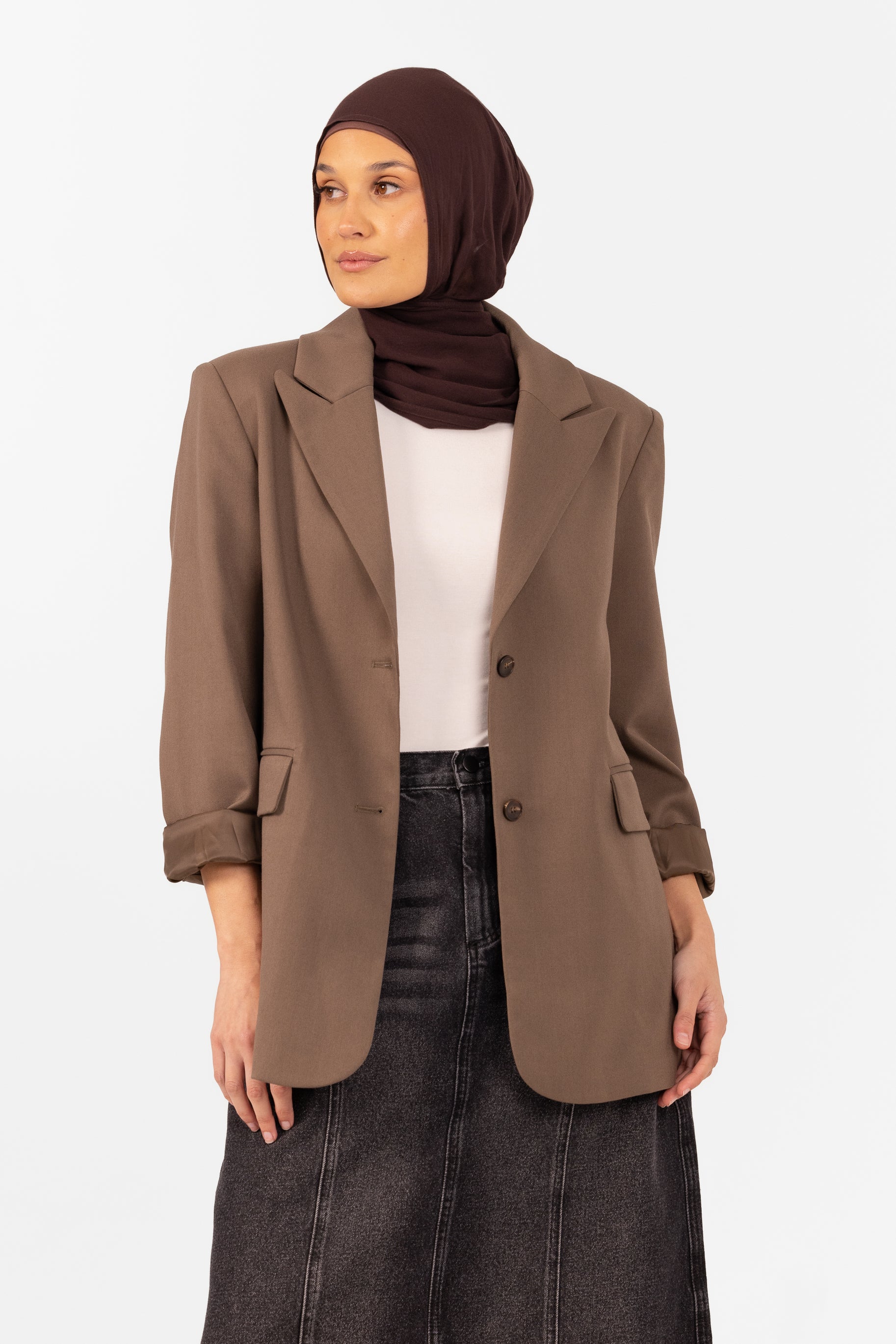 Bianca Oversized Blazer - Cocoa - Image 3