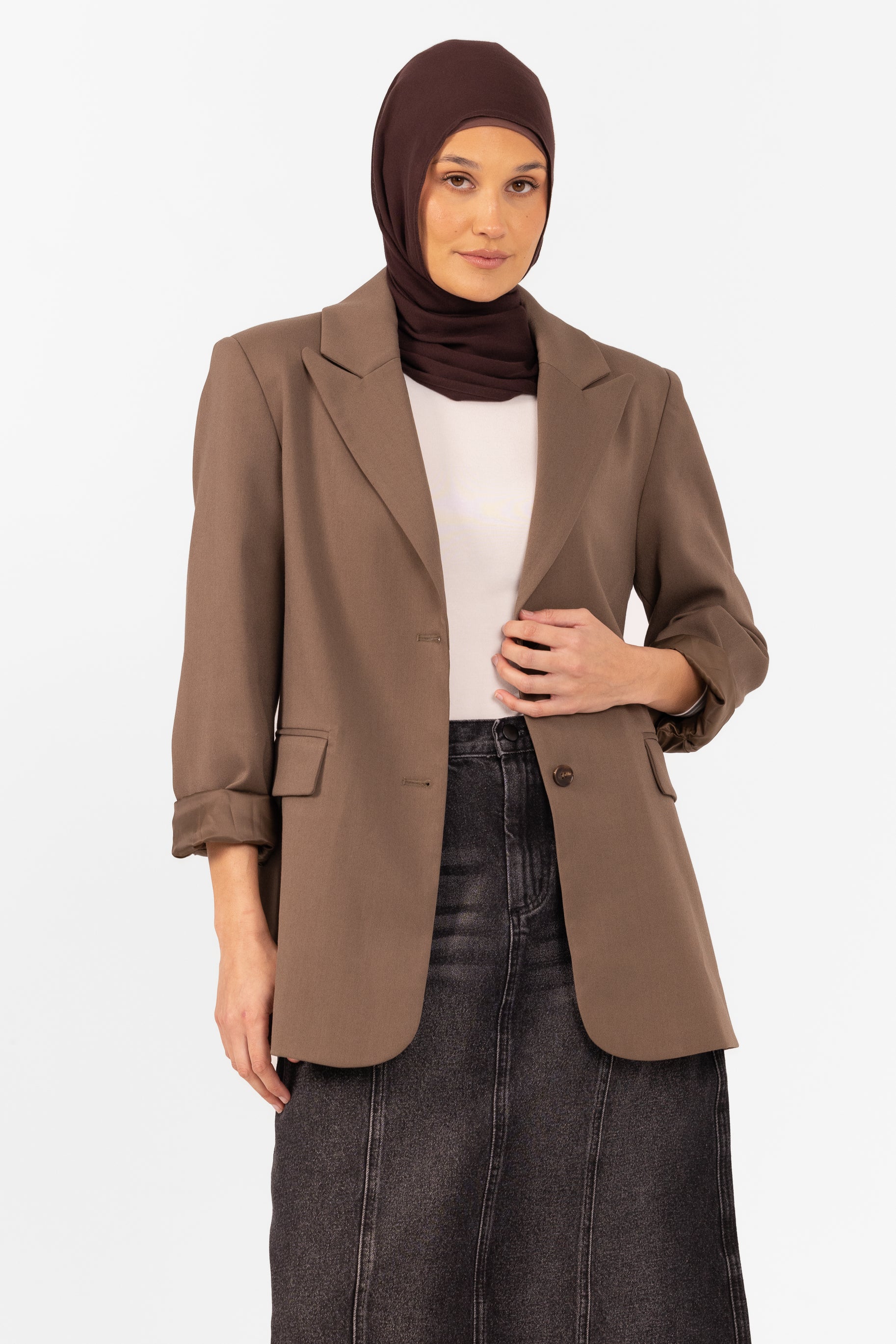 Bianca Oversized Blazer - Cocoa - Image 4
