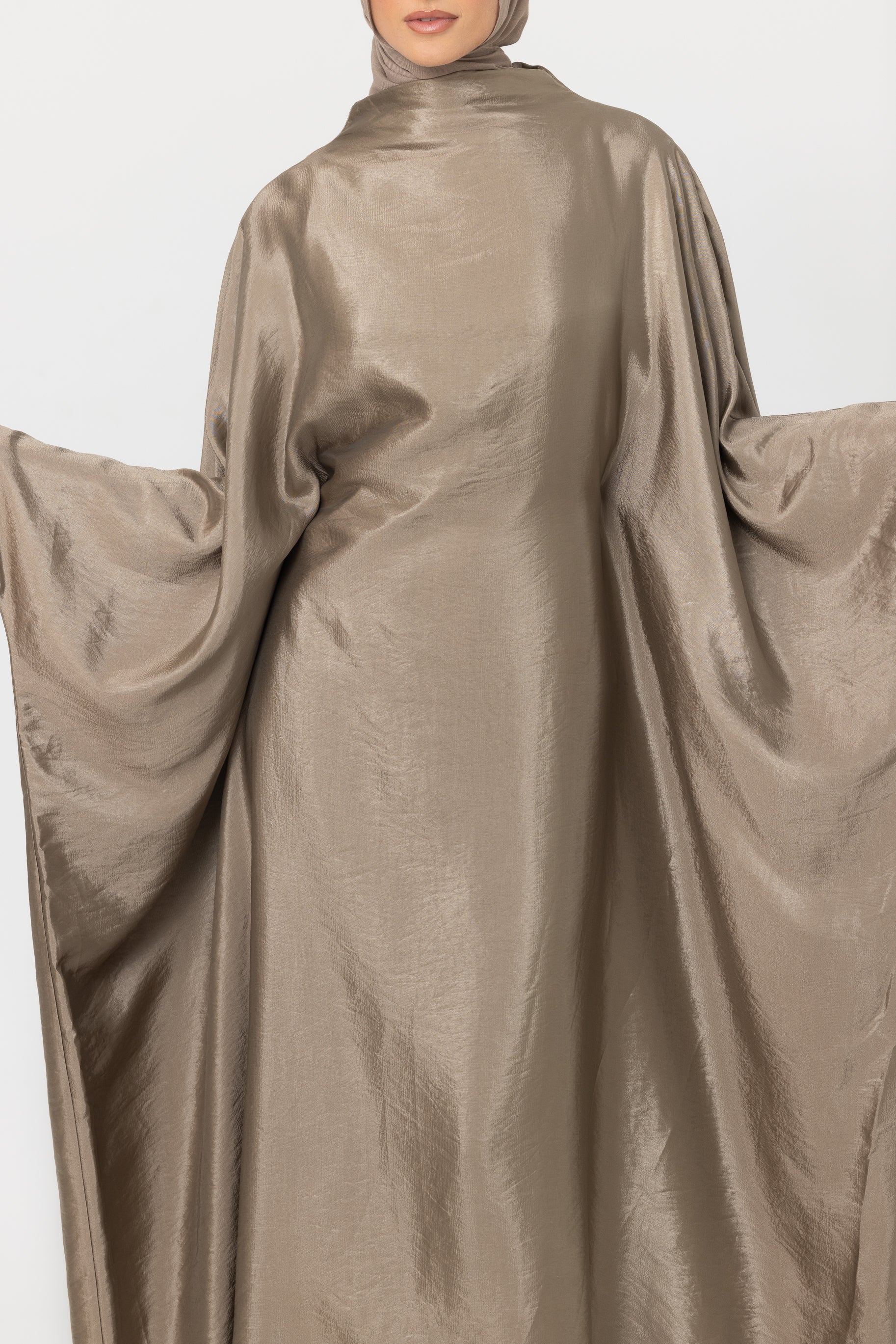 Classic Butterfly Abaya - Moss Green - Image 4