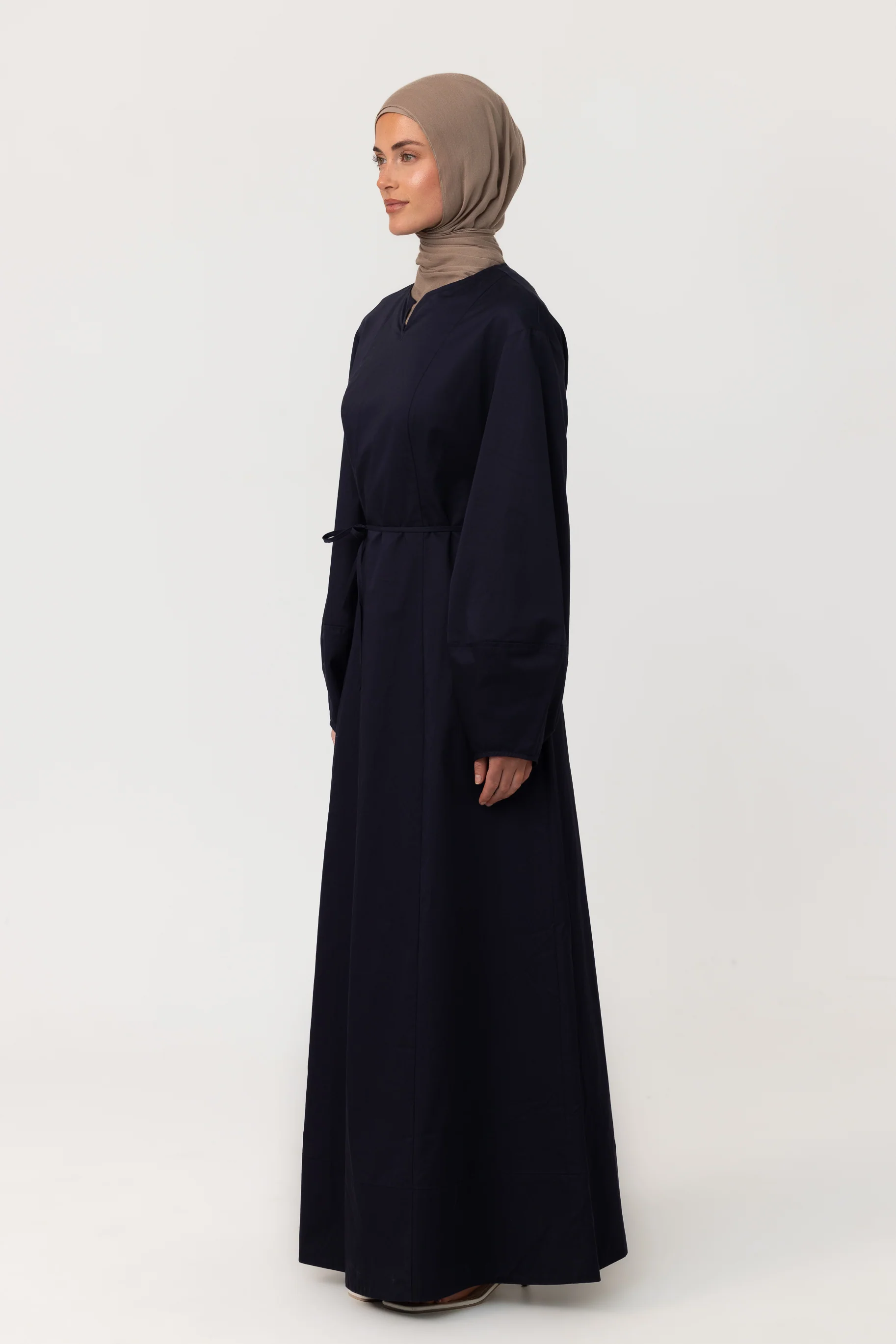 Cocoon Sleeve Abaya - Navy - Image 3
