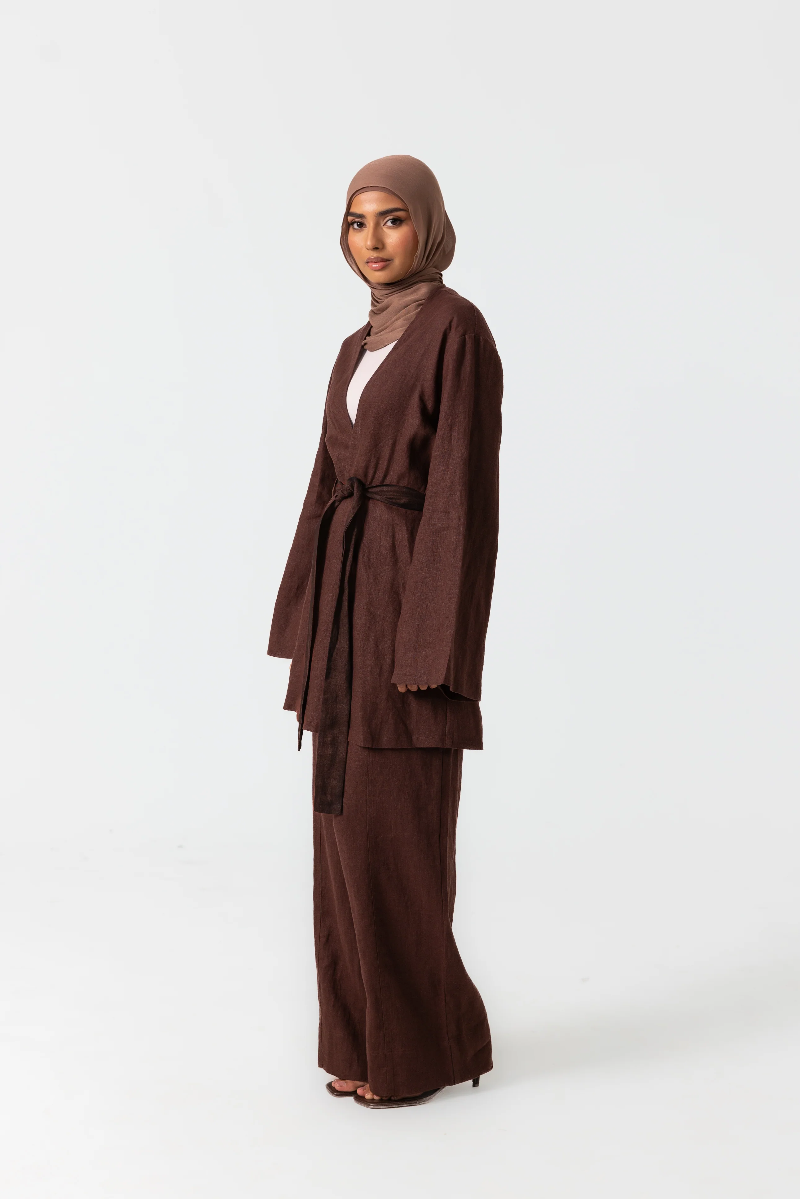 Anaya Wide Leg Pants - Chocolate - Image 2