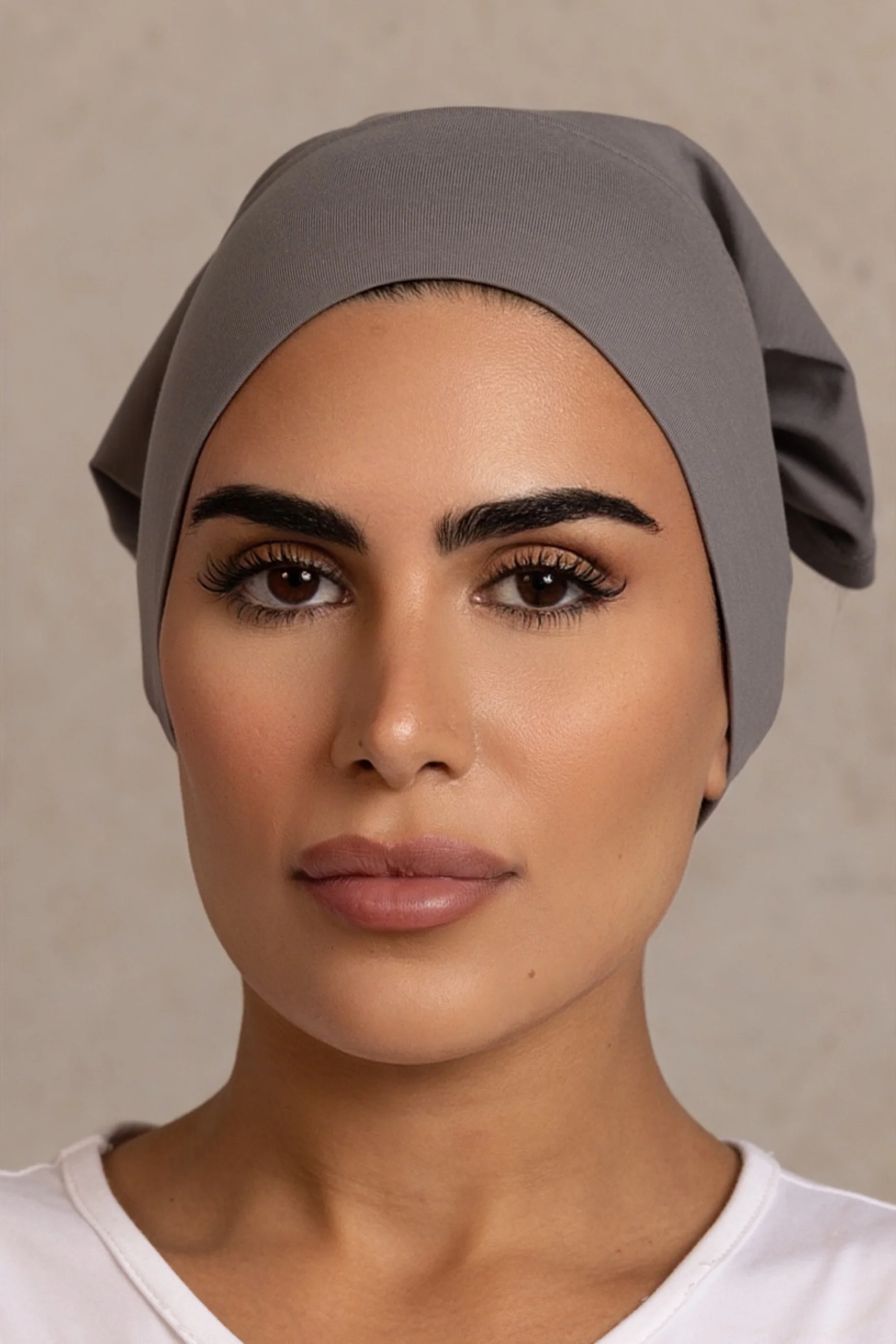 Cotton Open Cap - 179 Medium Grey