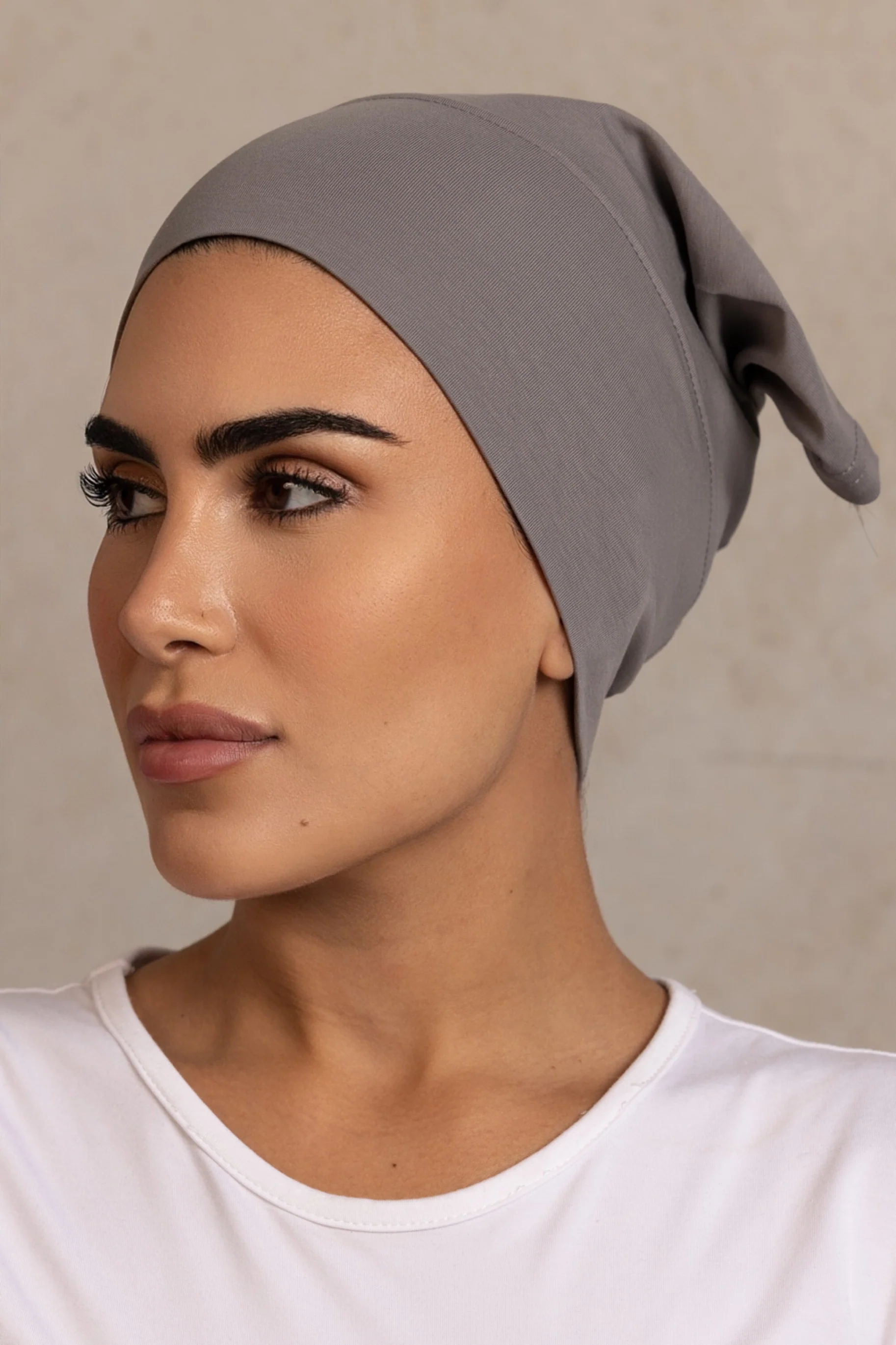 Cotton Open Cap - 179 Medium Grey - Image 2