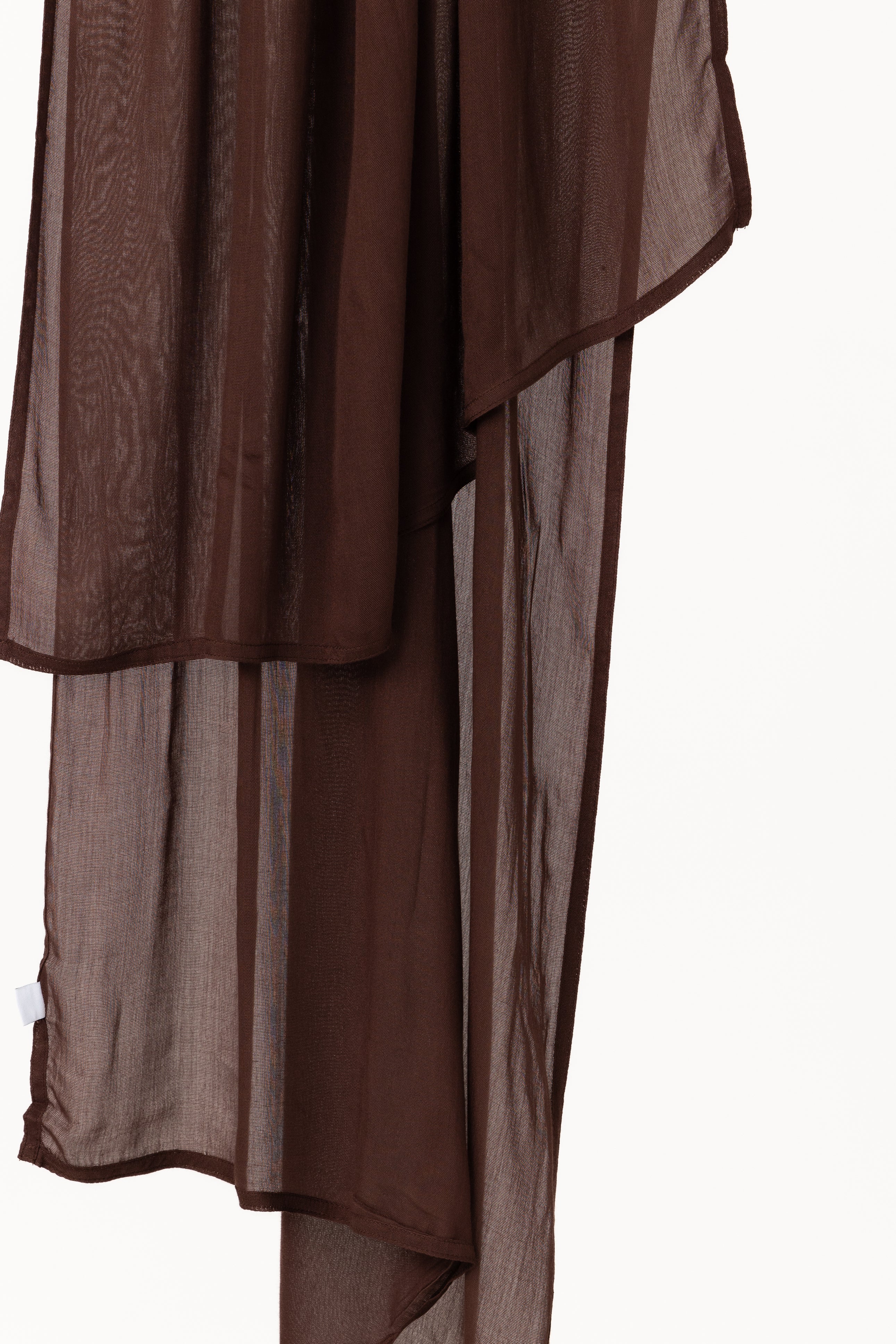 Double Stitched Modal Hijab Set - Burnt Sienna - Image 2