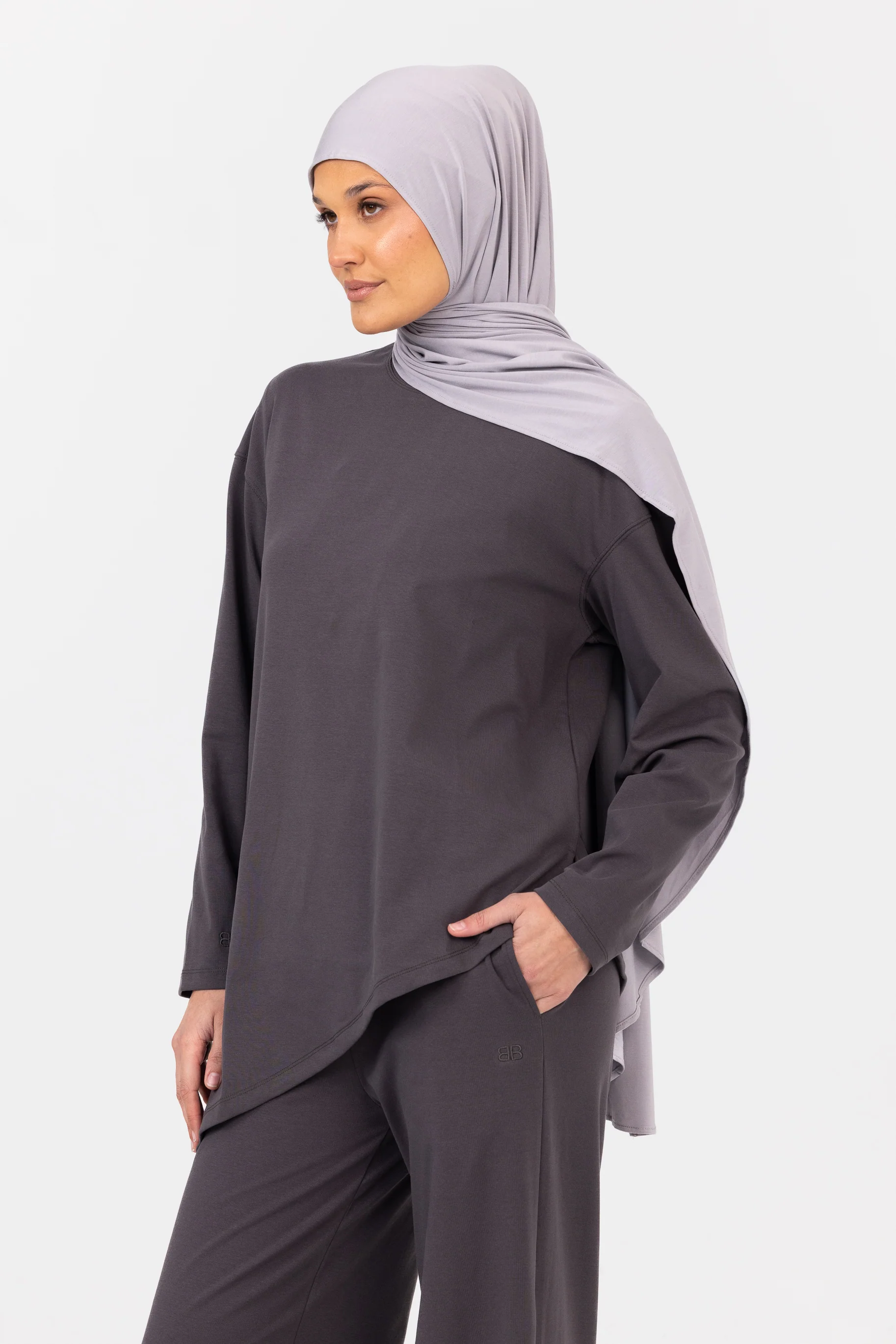 Everyday Asymmetric Top - Charcoal - Image 4