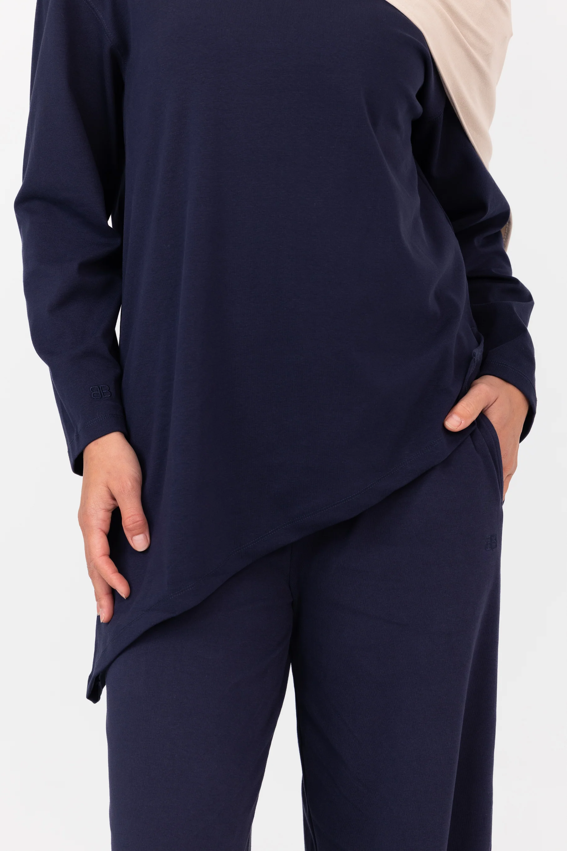 Everyday Asymmetric Top - Navy - Image 3