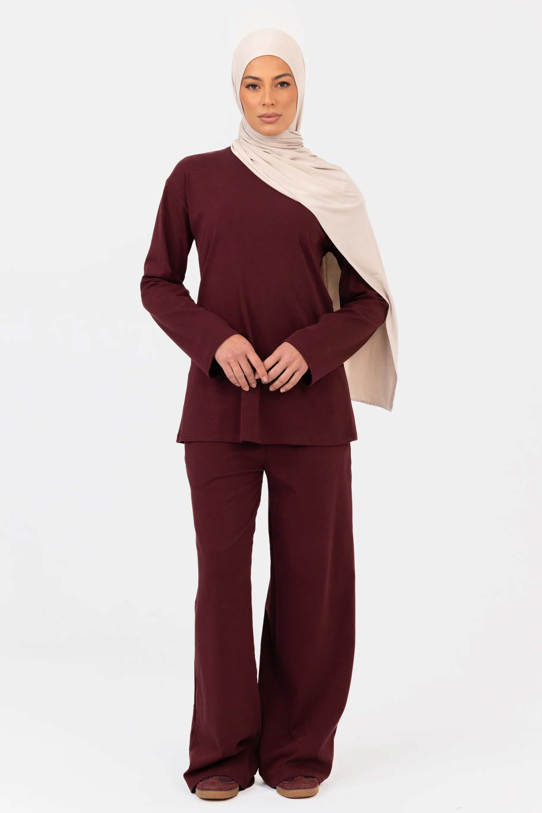 Everyday Crew Neck Top - Mulberry - Image 3