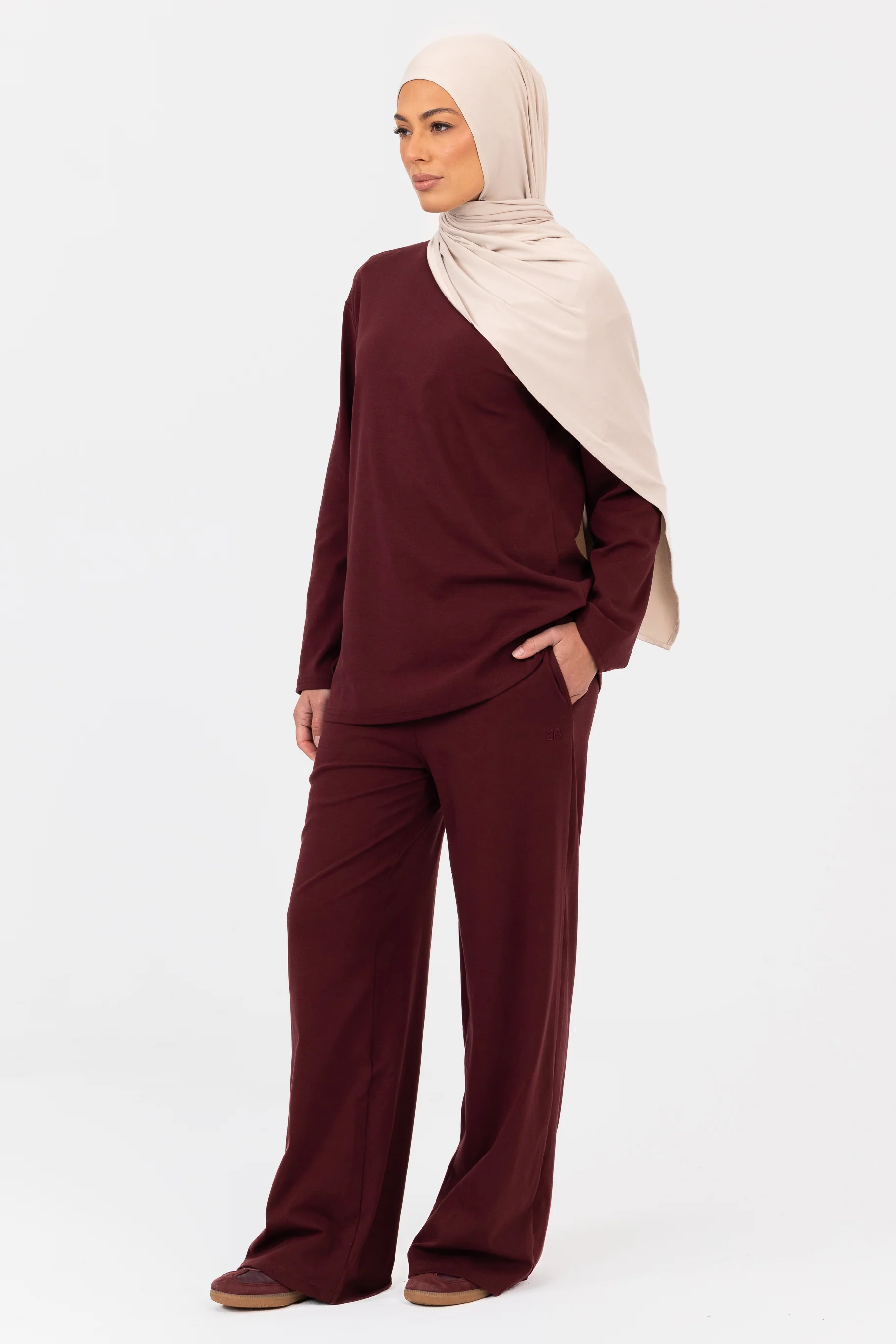 Everyday Crew Neck Top - Mulberry - Image 4