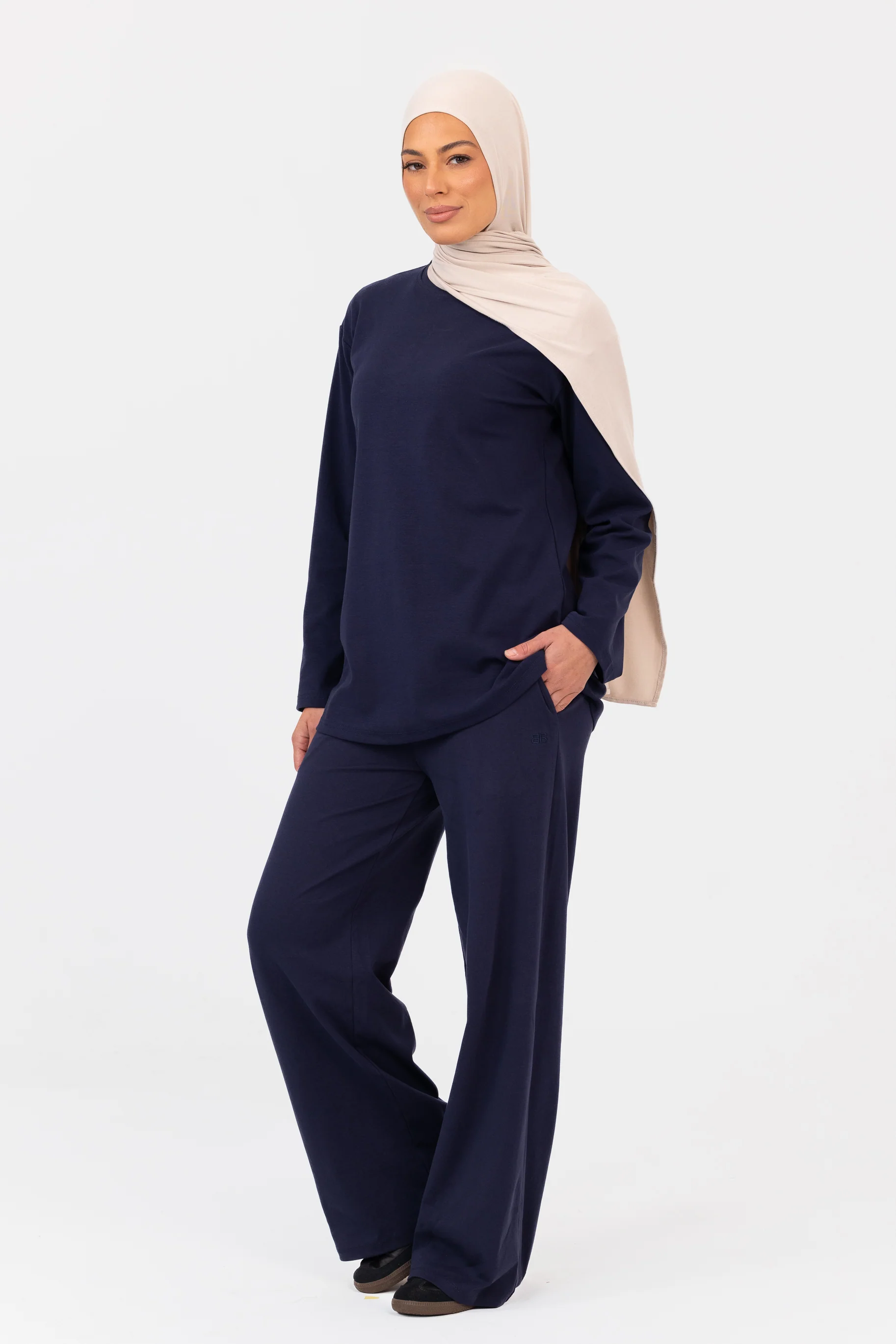 Everyday Crew Neck Top - Navy - Image 4