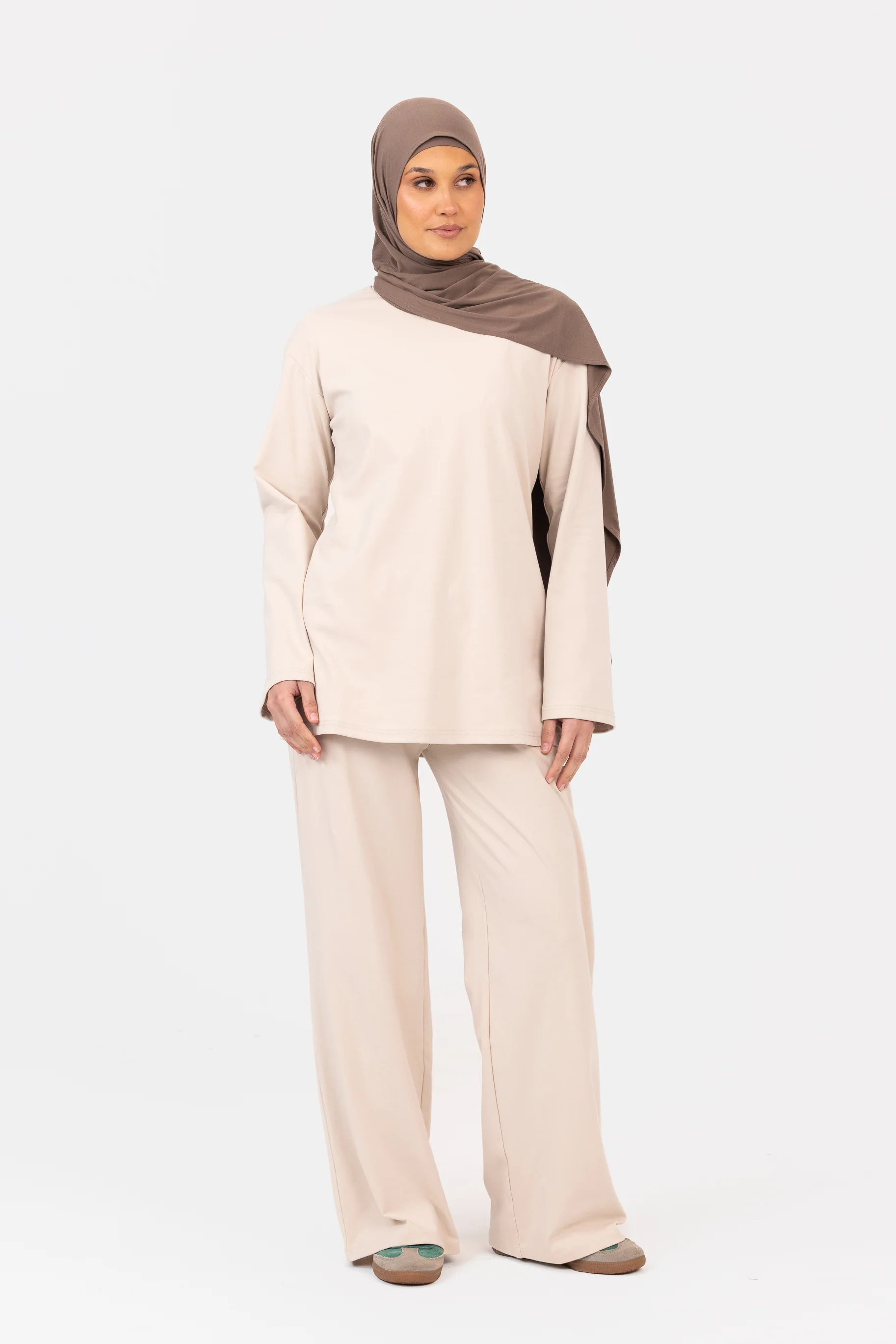 Everyday Crew Neck Top - Stone - Image 3