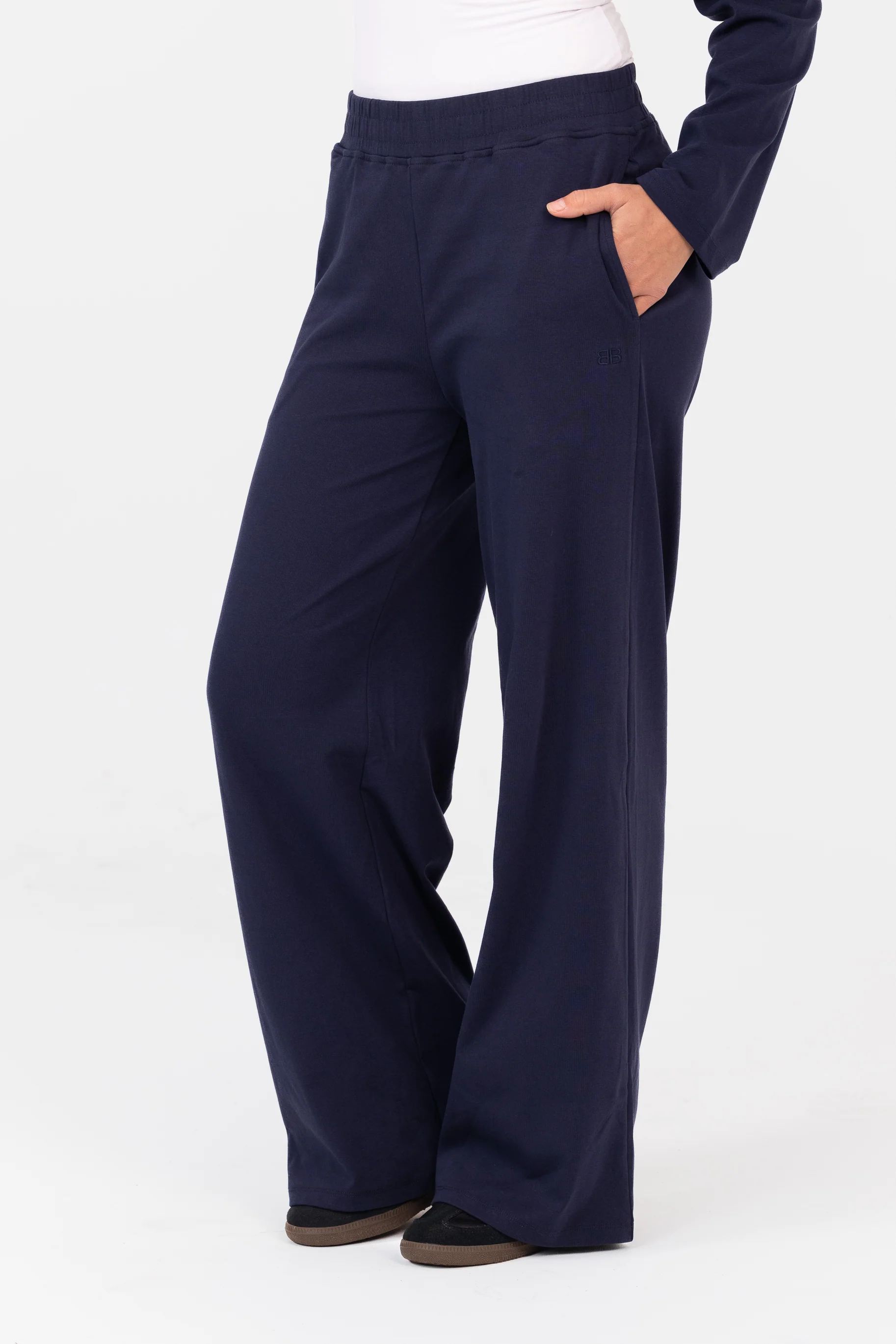 Everyday Wide Leg Pants - Navy - Image 3
