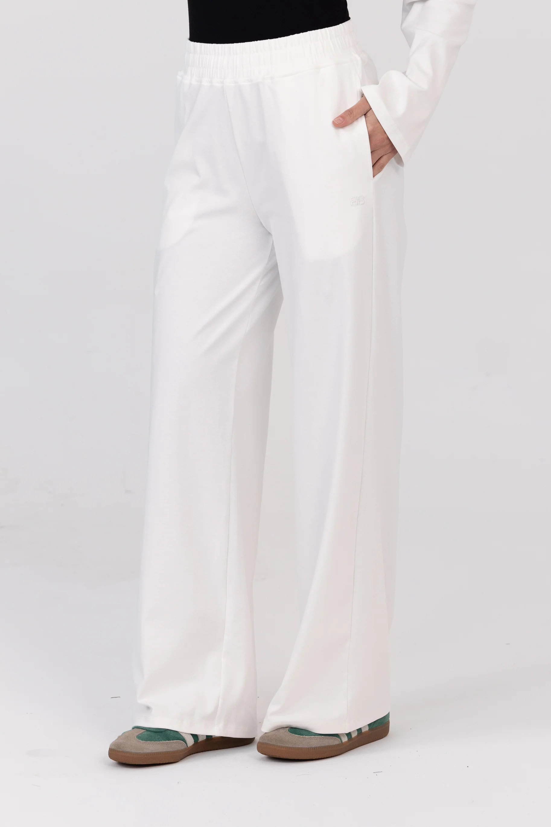 Everyday Wide Leg Pants - White - Image 3