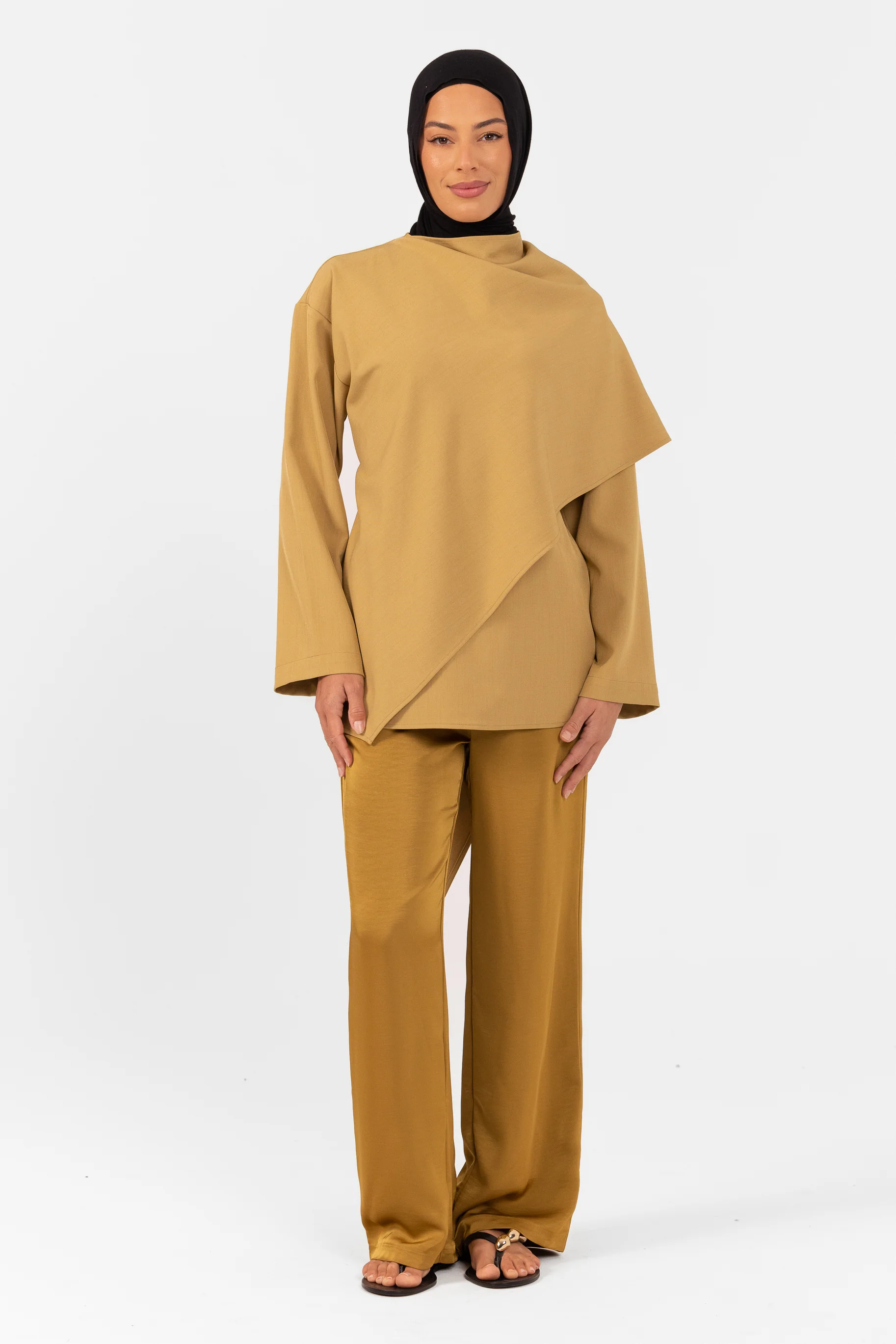 Ghanda Shawl Top - Mustard - Image 3