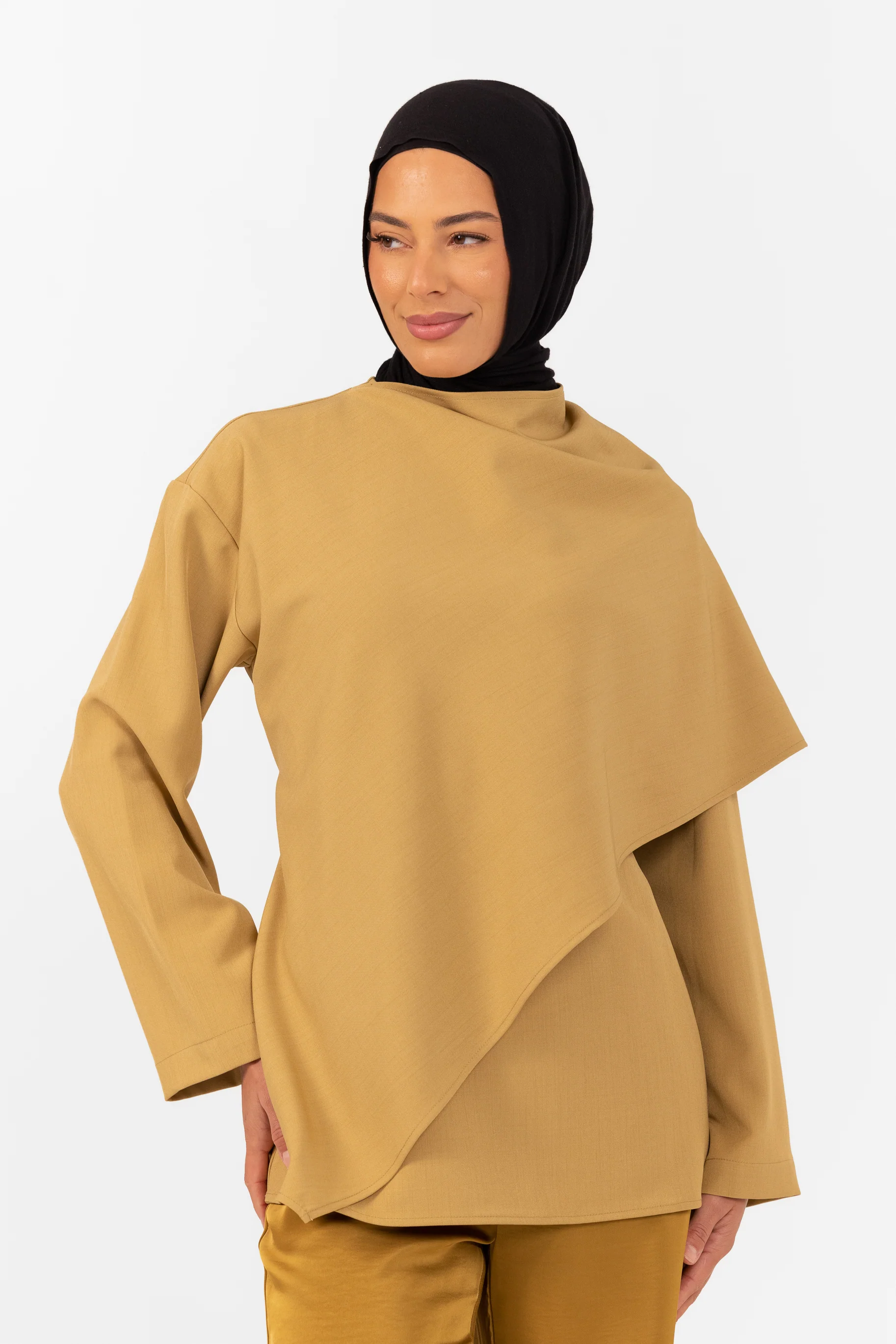 Ghanda Shawl Top - Mustard - Image 4