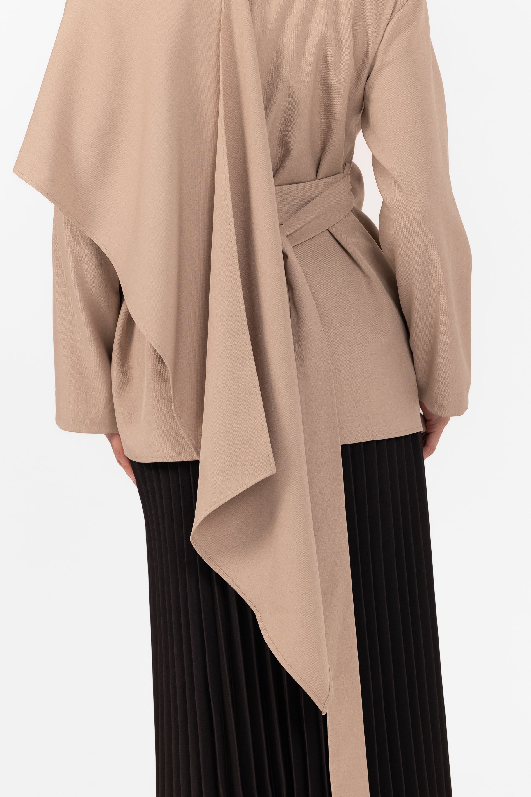 Ghanda Shawl Top - Taupe - Image 2