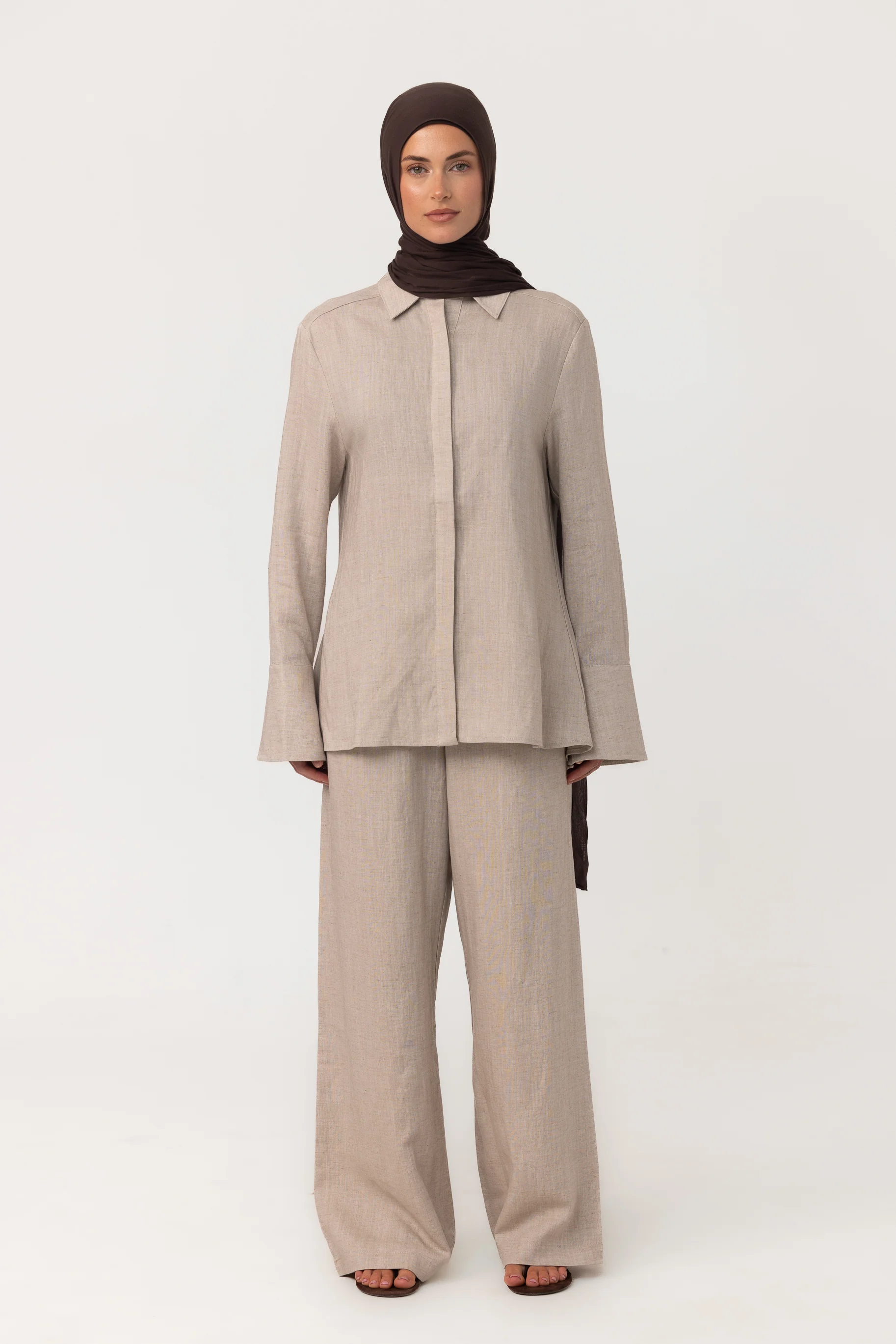 Gianna Button Up Shirt - Natural - Image 3