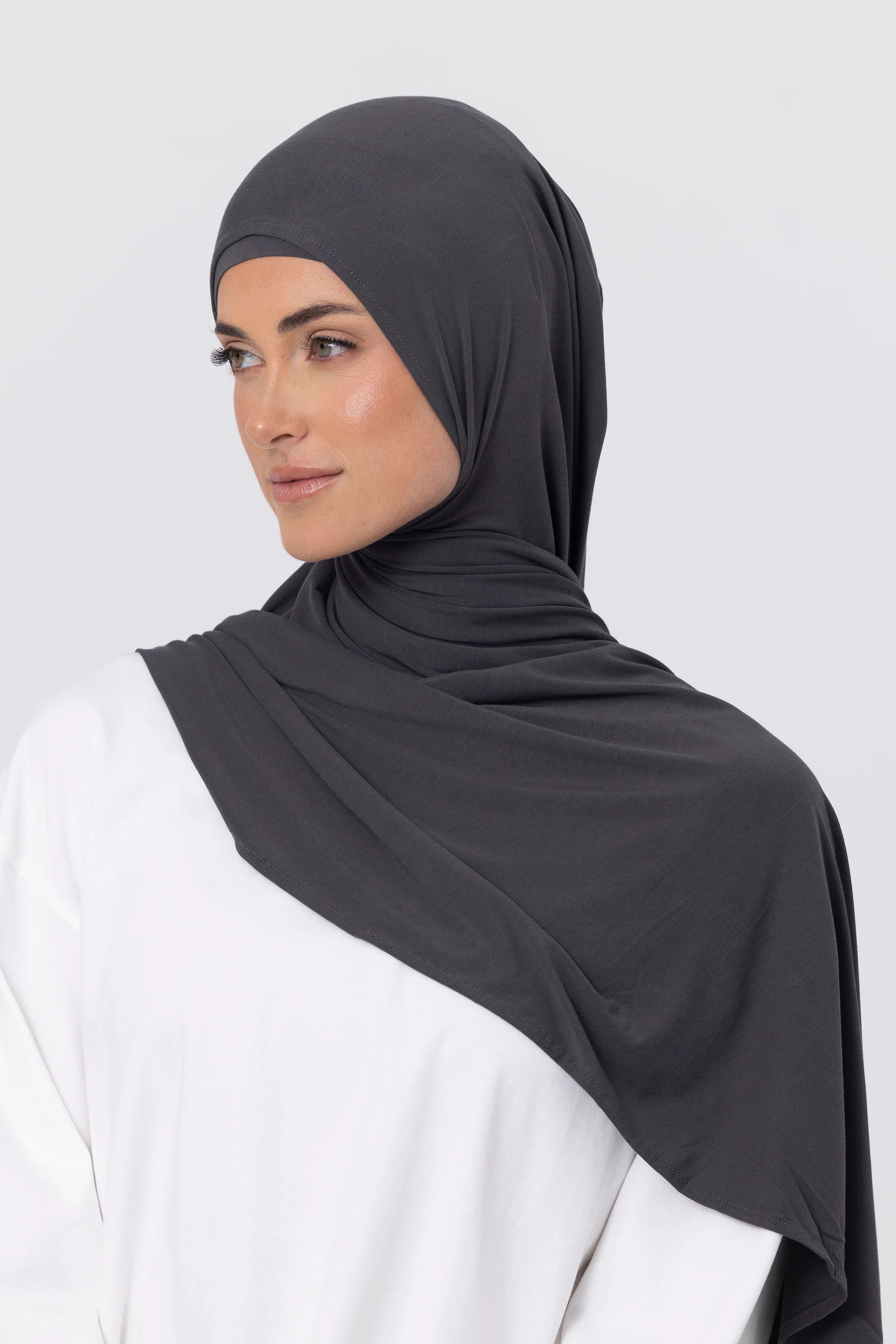 Instant Bamboo Jersey Wrap Set - Coal - Image 3