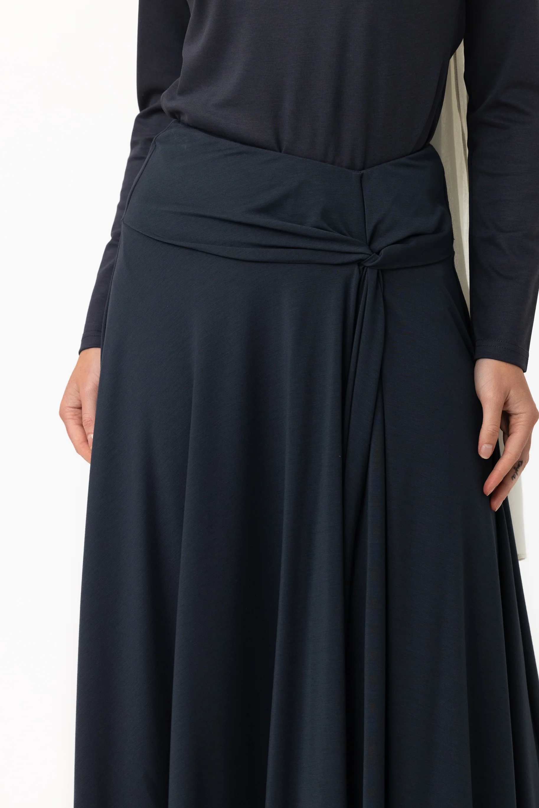 Jersey Twist Skirt - Teal - Image 3