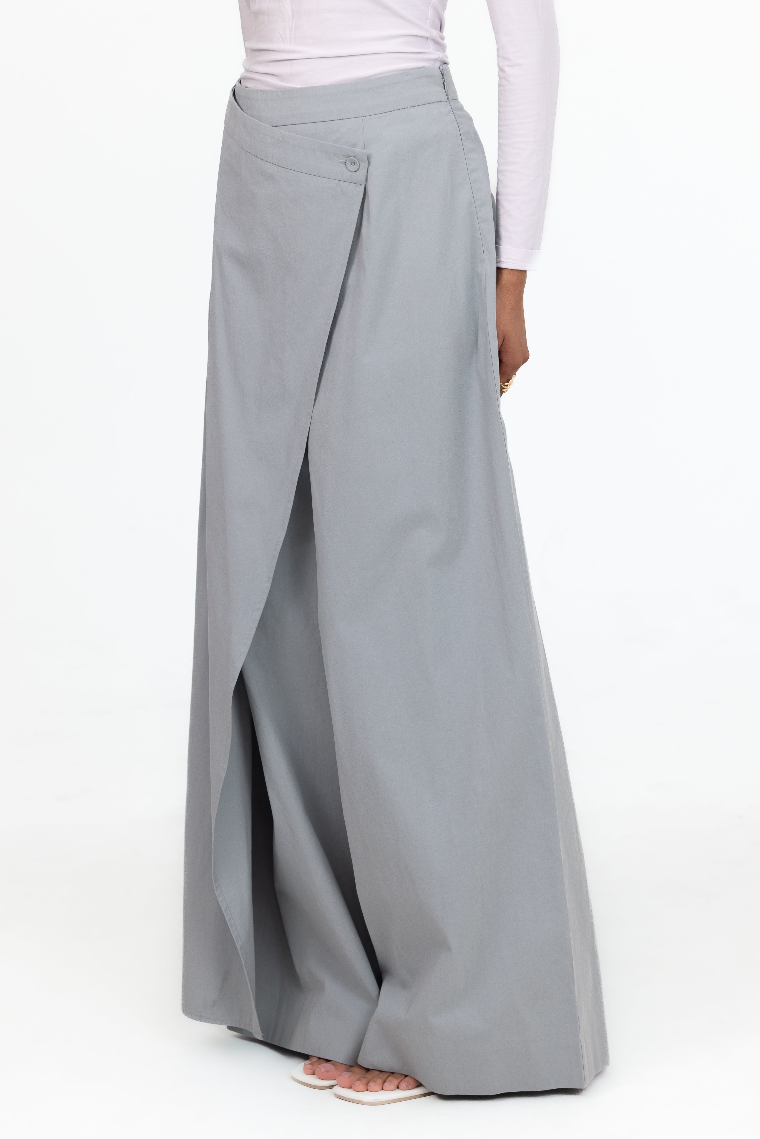 Kaira Wrap Pants - Powder Blue - Image 3