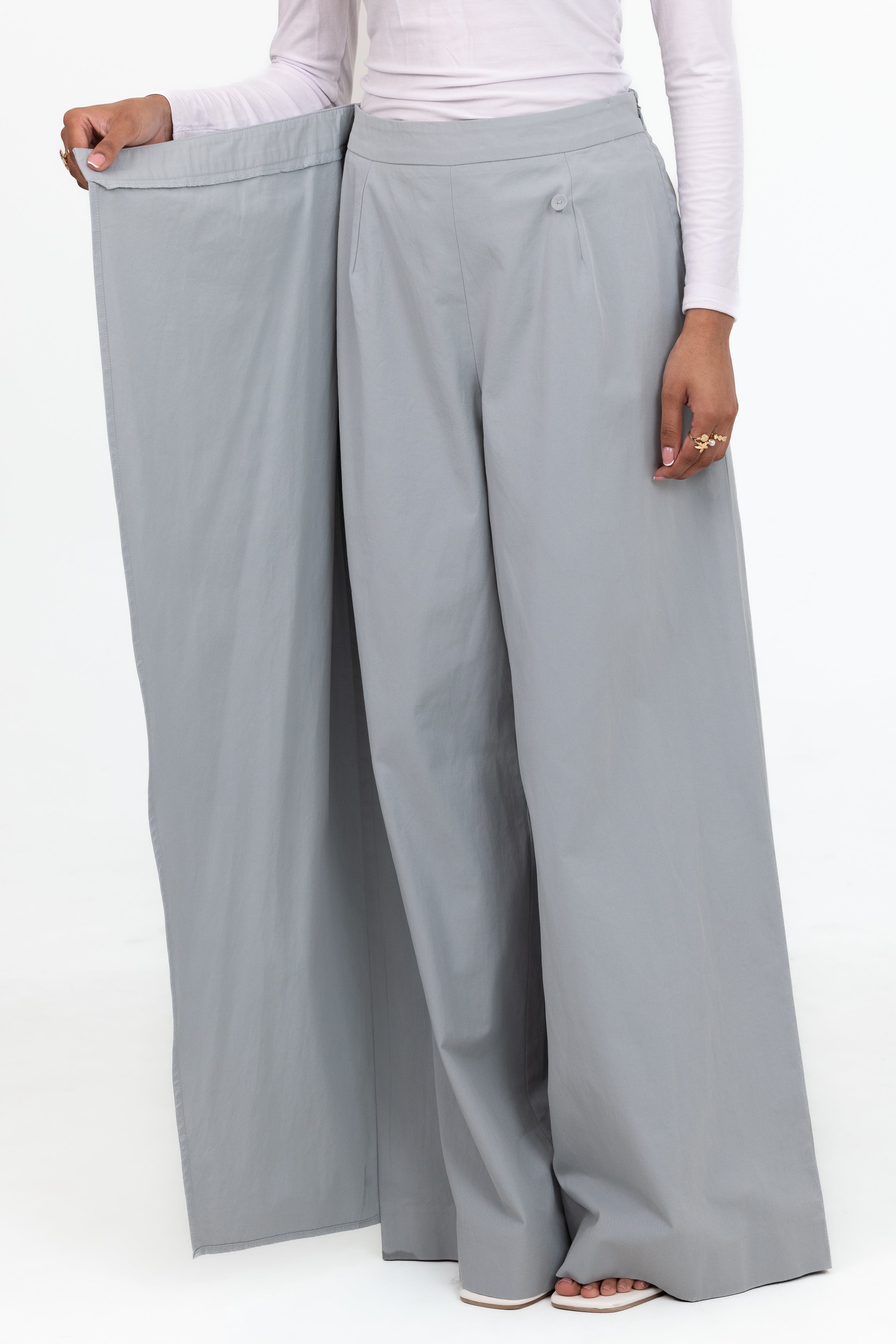 Kaira Wrap Pants - Powder Blue - Image 5