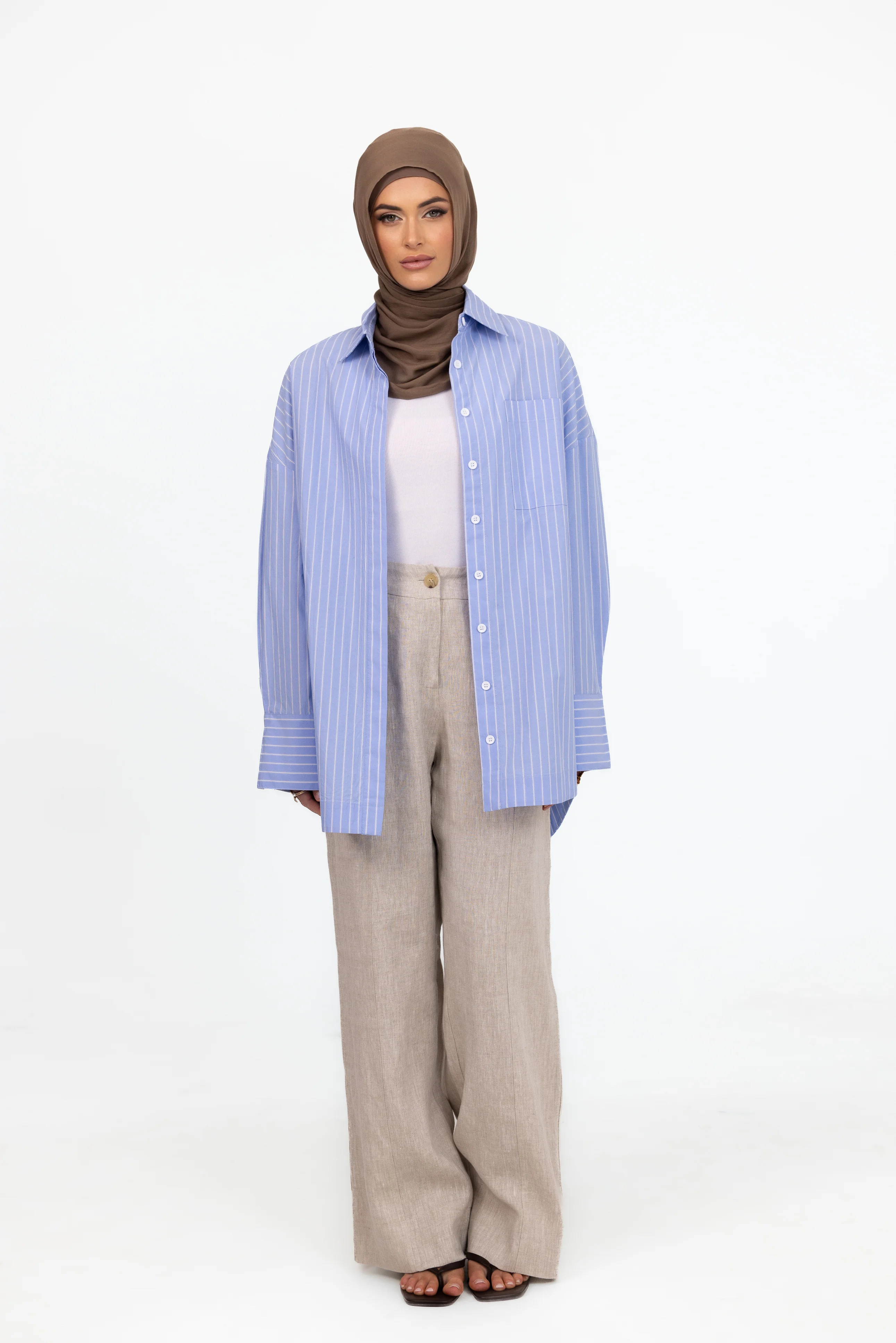 The Lana Shirt - Blue Stripe - Image 3