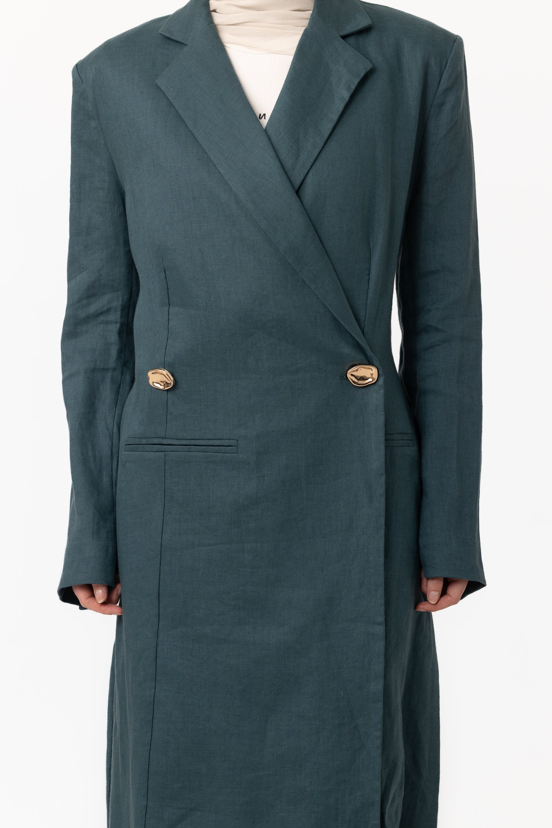 Layelle Longline Blazer - Teal - Image 5