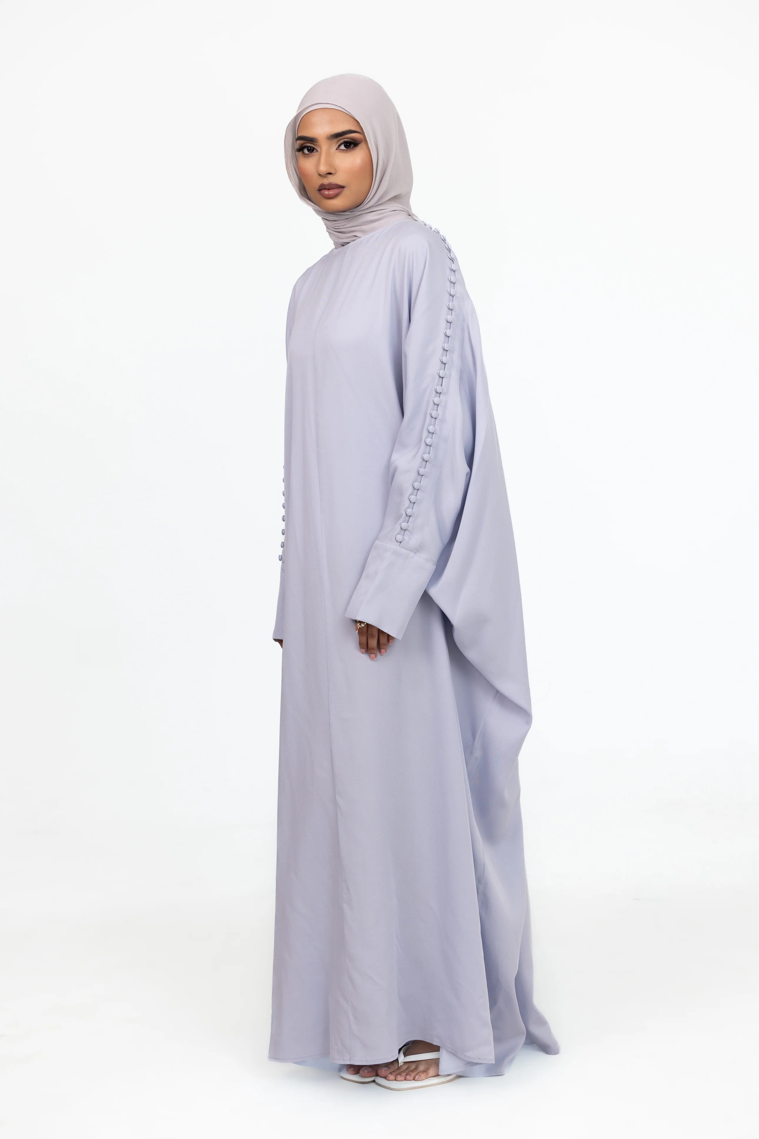 Leana Batwing Abaya - Periwinkle - Image 4