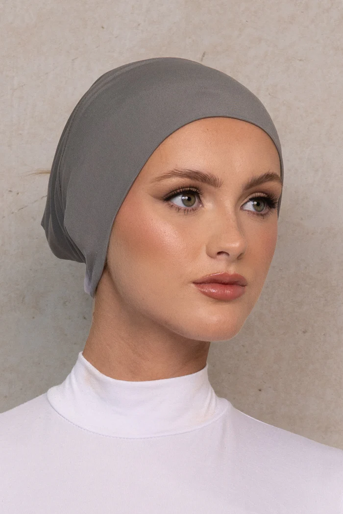 Lycra Open Cap - Charcoal Grey - Image 3
