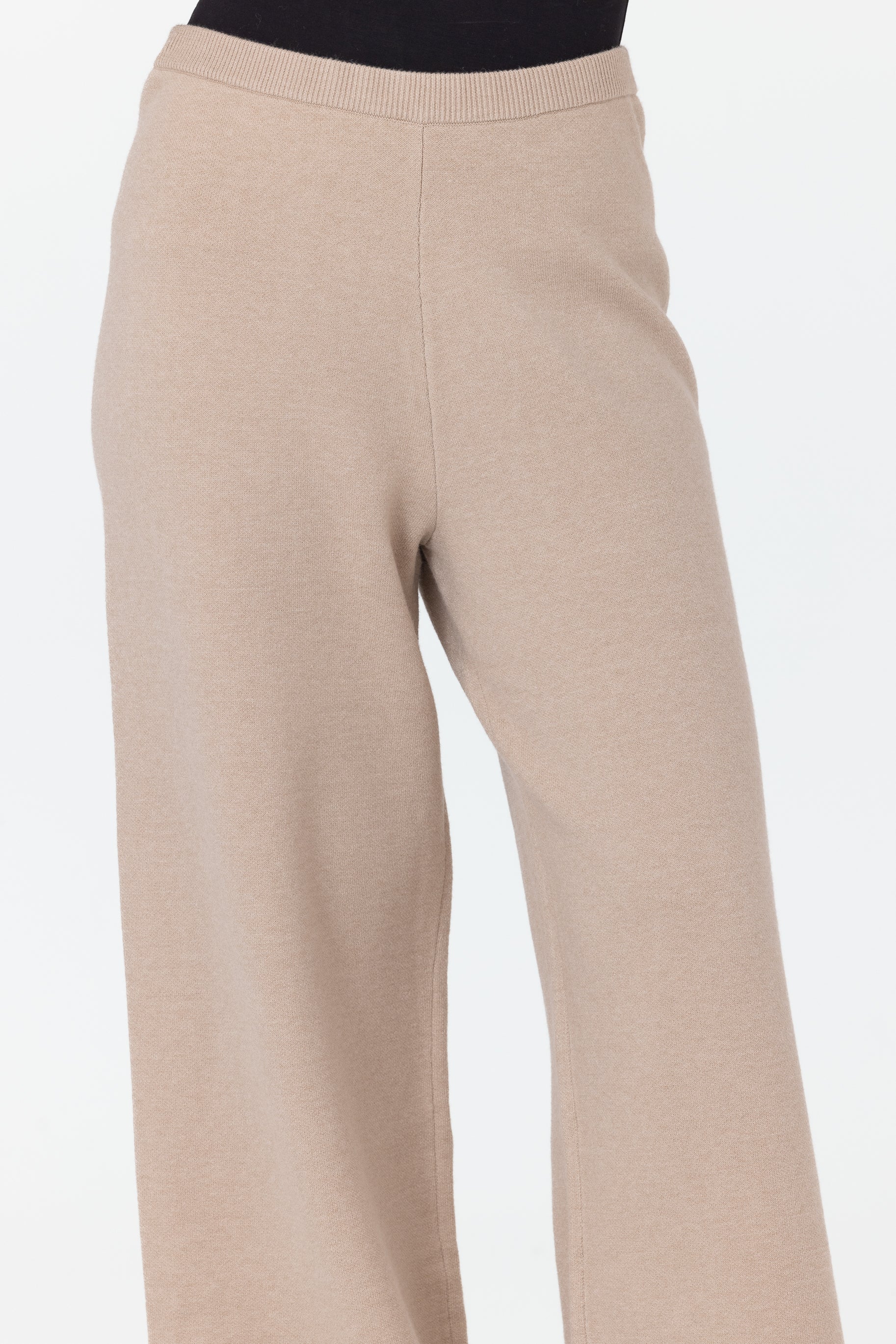 Marea Knit Wide Leg Pants - Oatmeal - Image 3