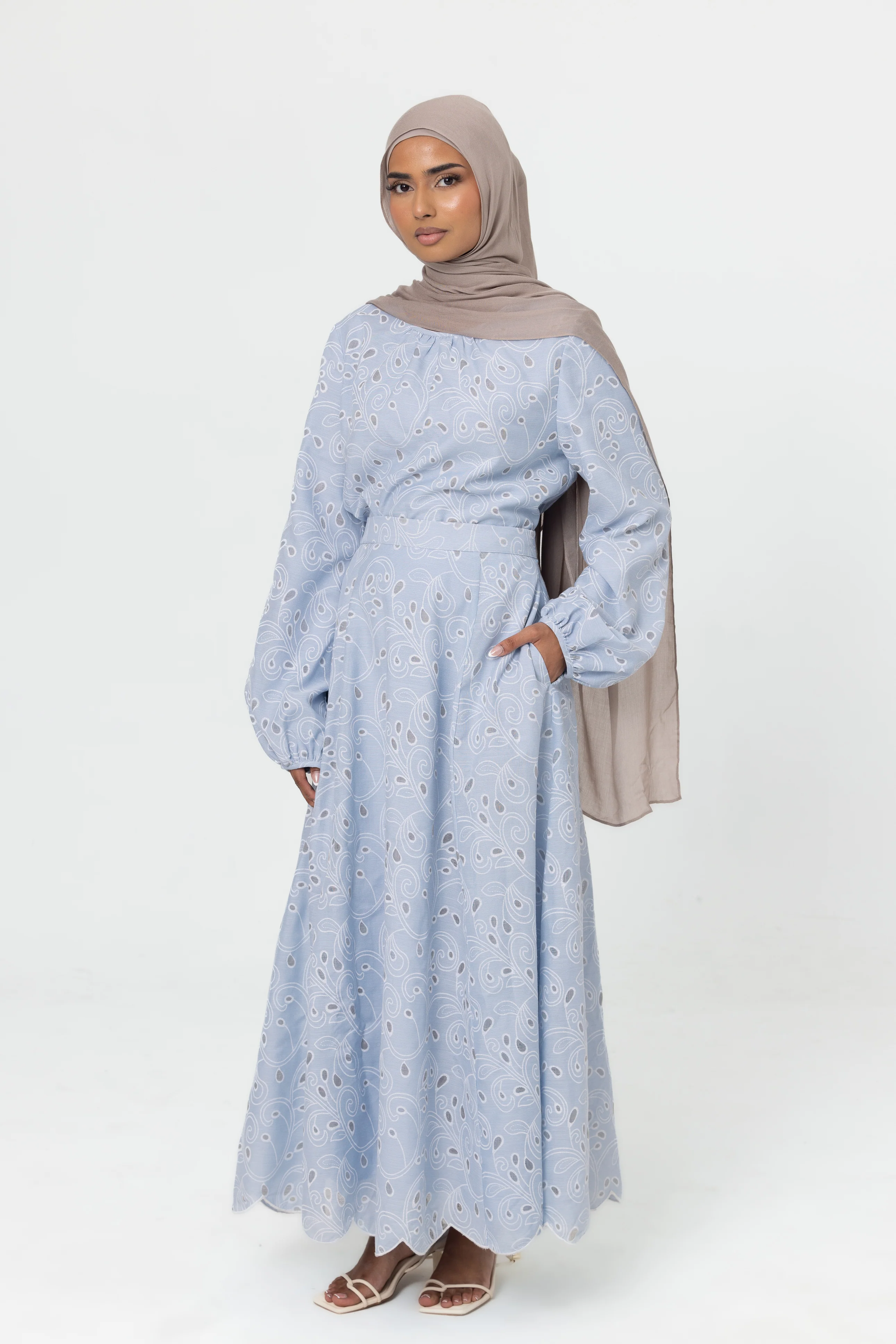 Nasma Embroidered Skirt - Blue - Image 2