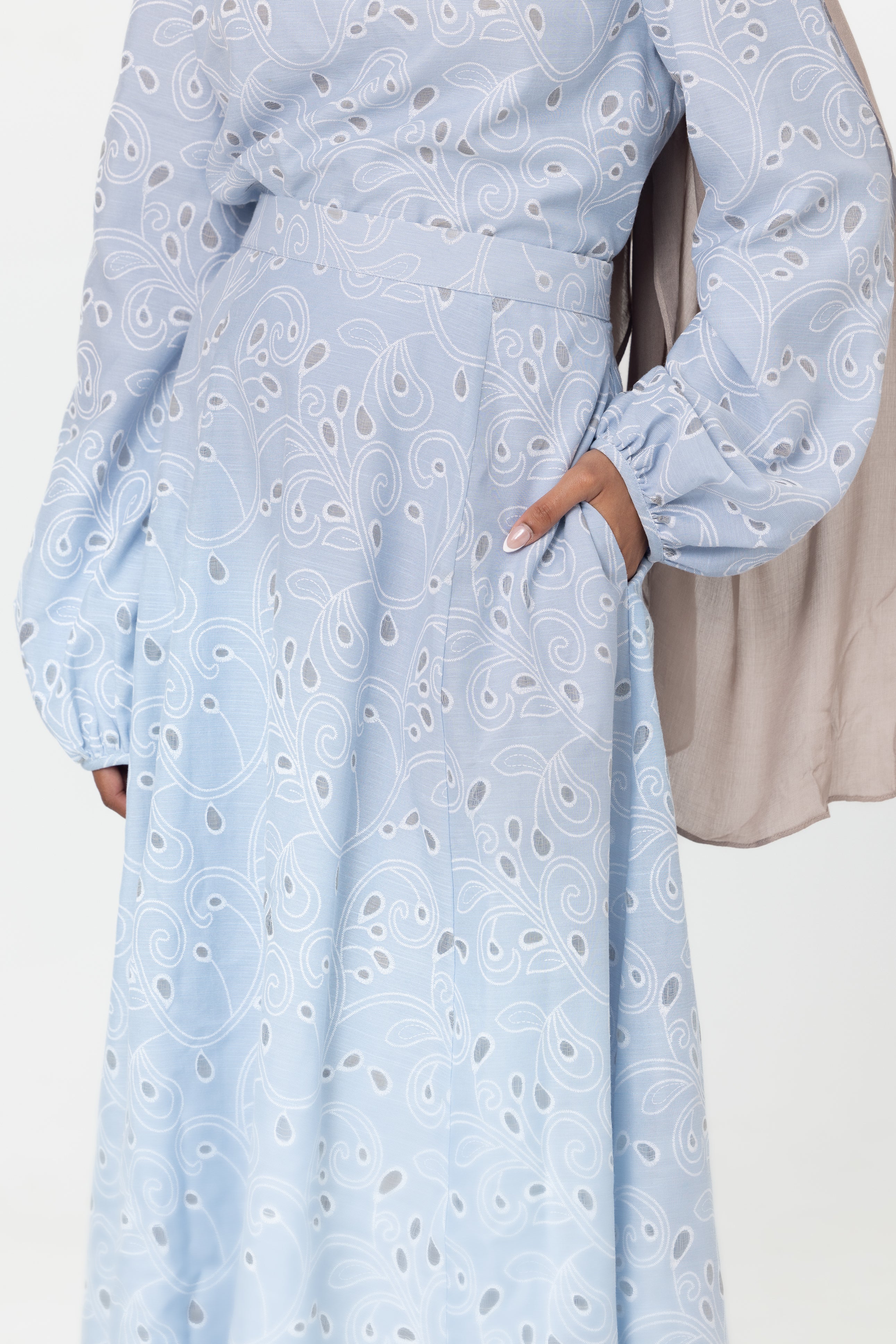 Nasma Embroidered Skirt - Blue - Image 3