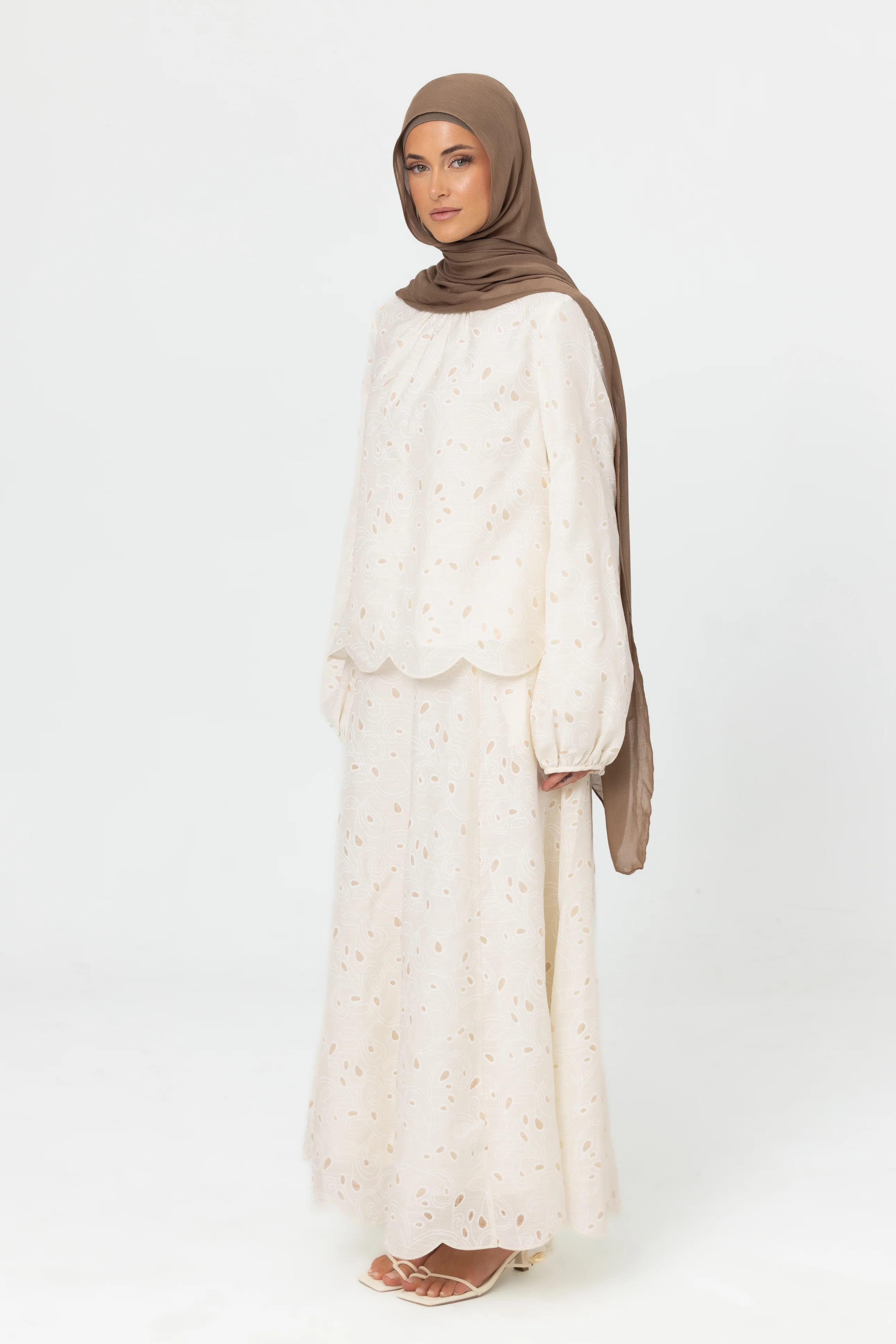 Nasma Embroidered Top - White - Image 3