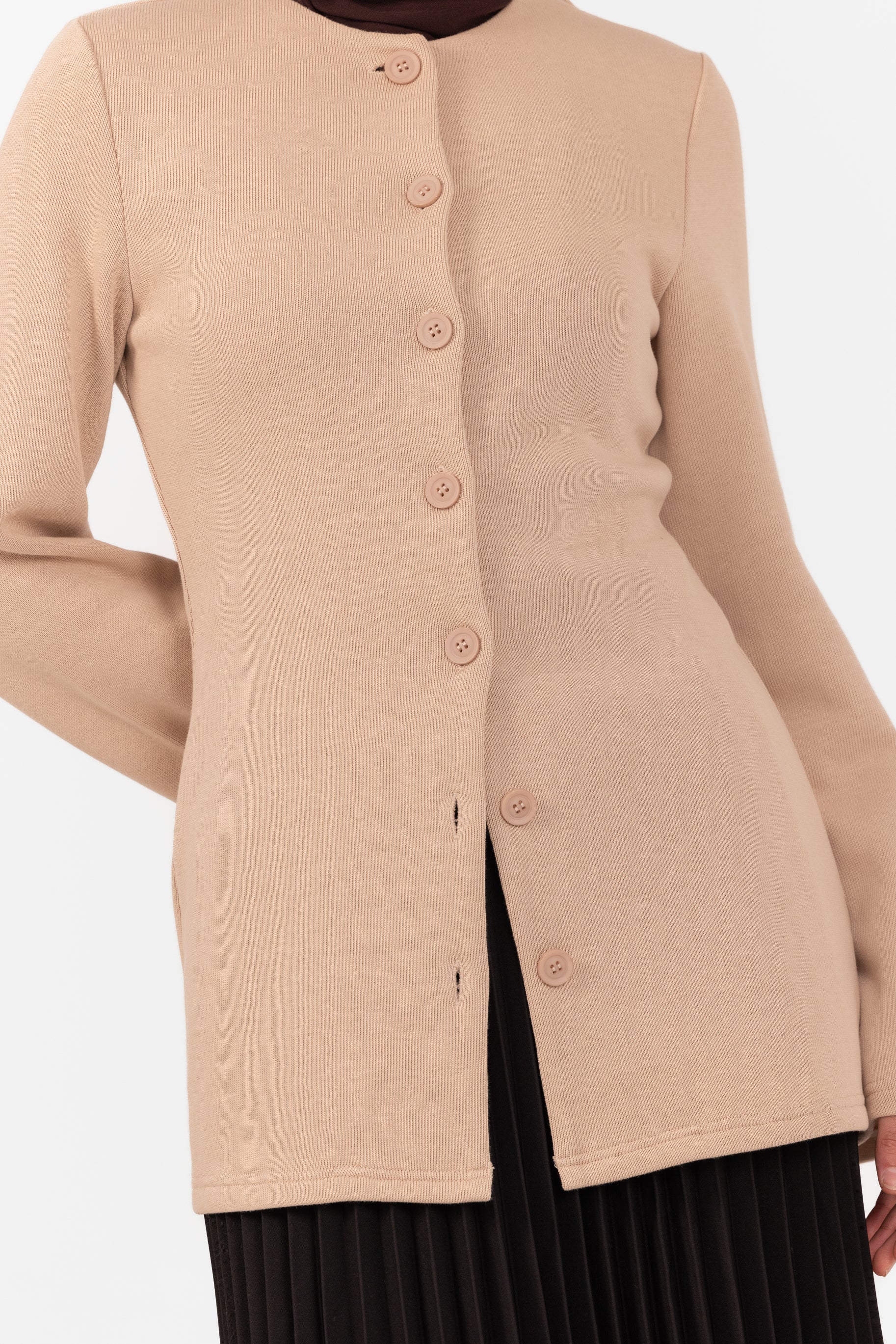 Nevene Knit Cardigan - Oat - Image 4