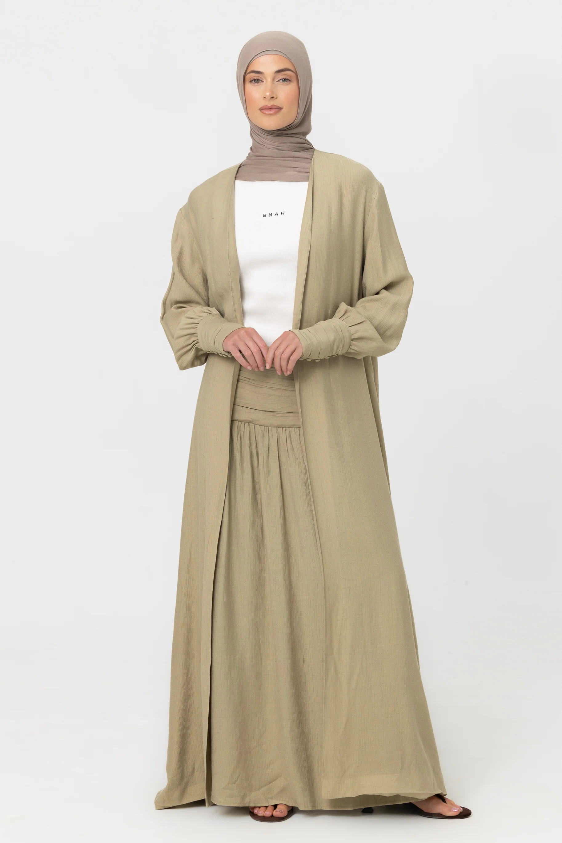 Noelle Ruched Skirt - Moss