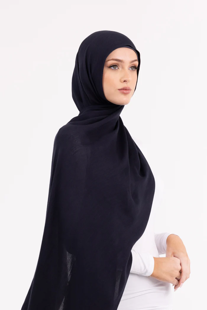Premium Viscose Hijab - Blue Graphite - Image 3