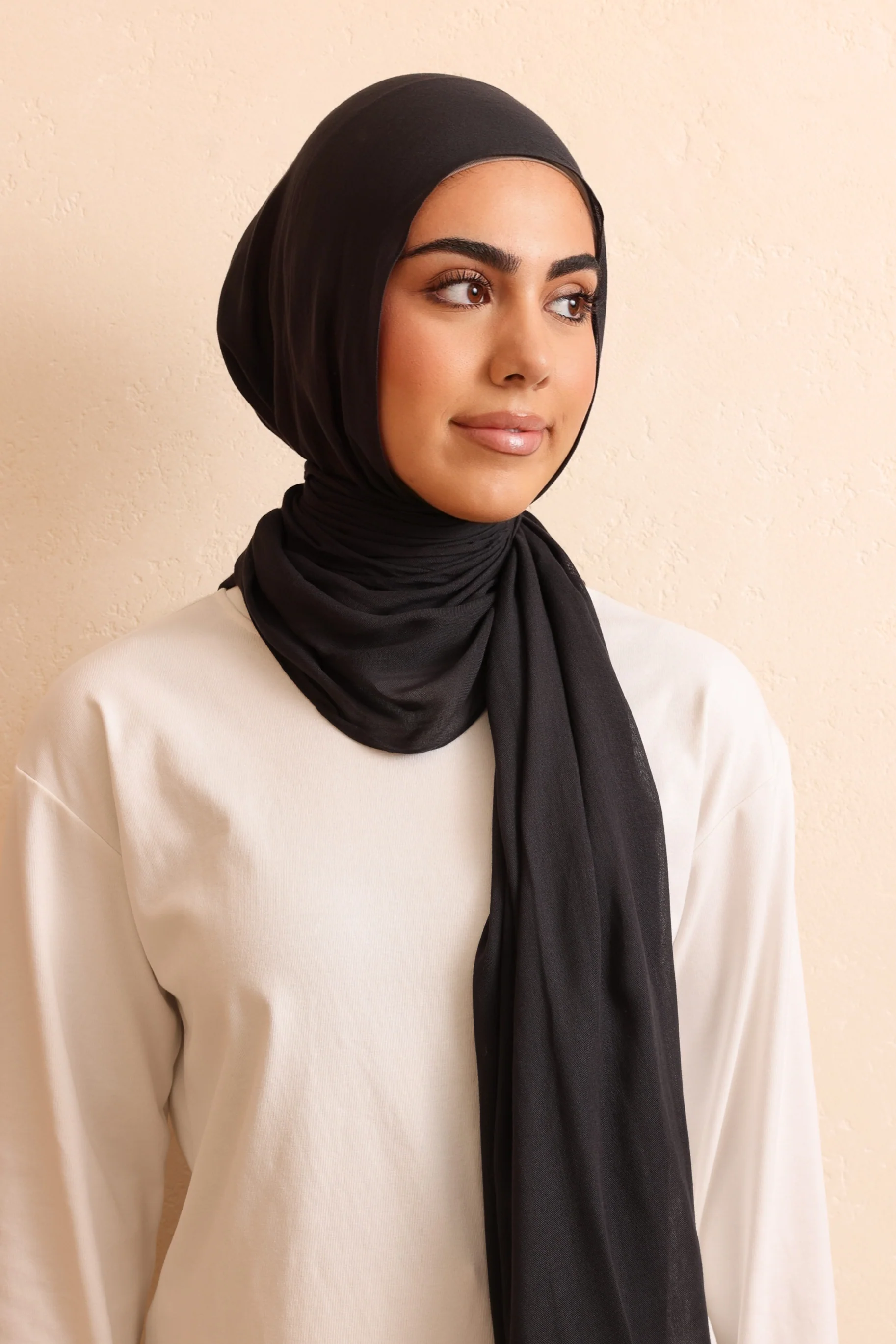 Single Stitched Modal Hijab - Deep Ocean - Image 2