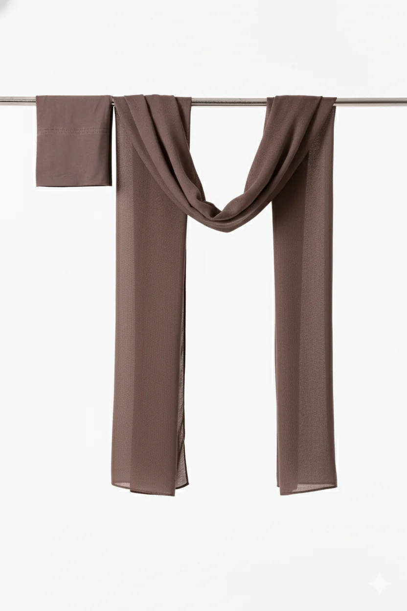 Single Stitched Modal Hijab Set - Dark Ash