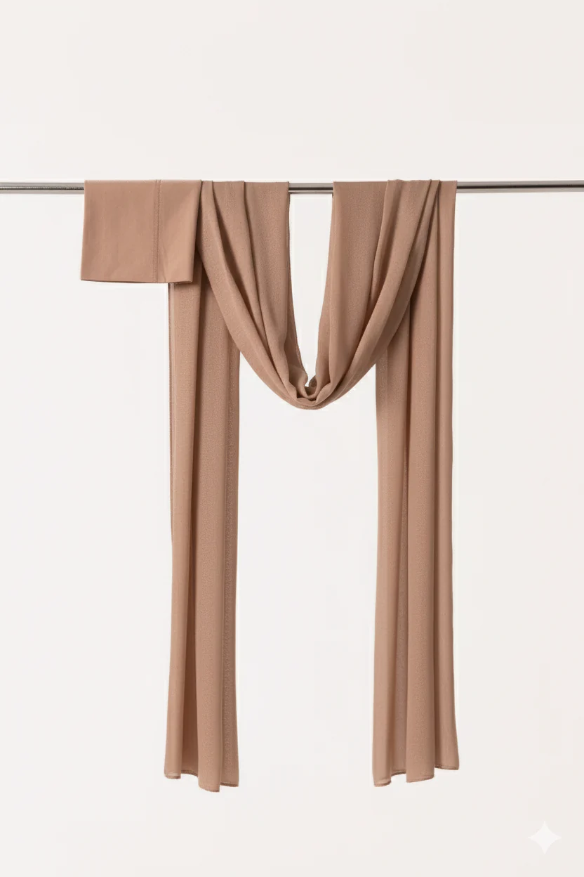 Single Stitched Modal Hijab Set - Taupe
