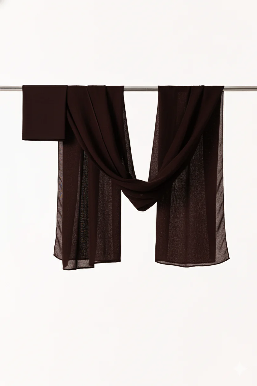 Single Stitched Modal Hijab Set - Wood