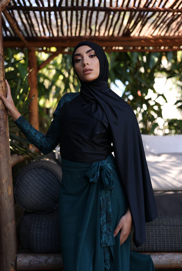 Performance/Swim Wrap Hijab - Black - Image 4